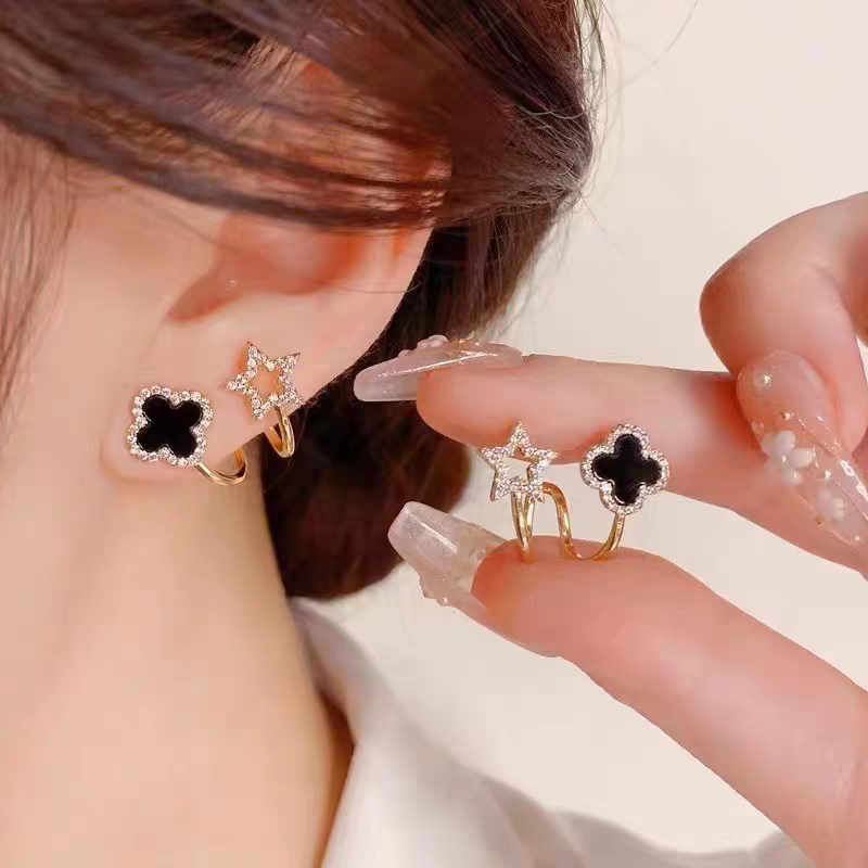 Elegant Flower and Star Earrings