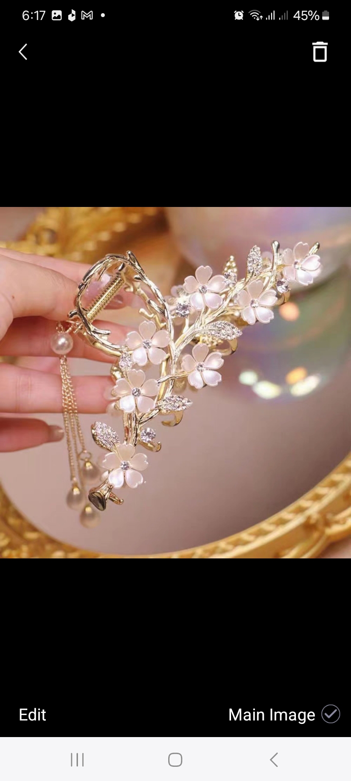 Elegant Floral Hair Clip