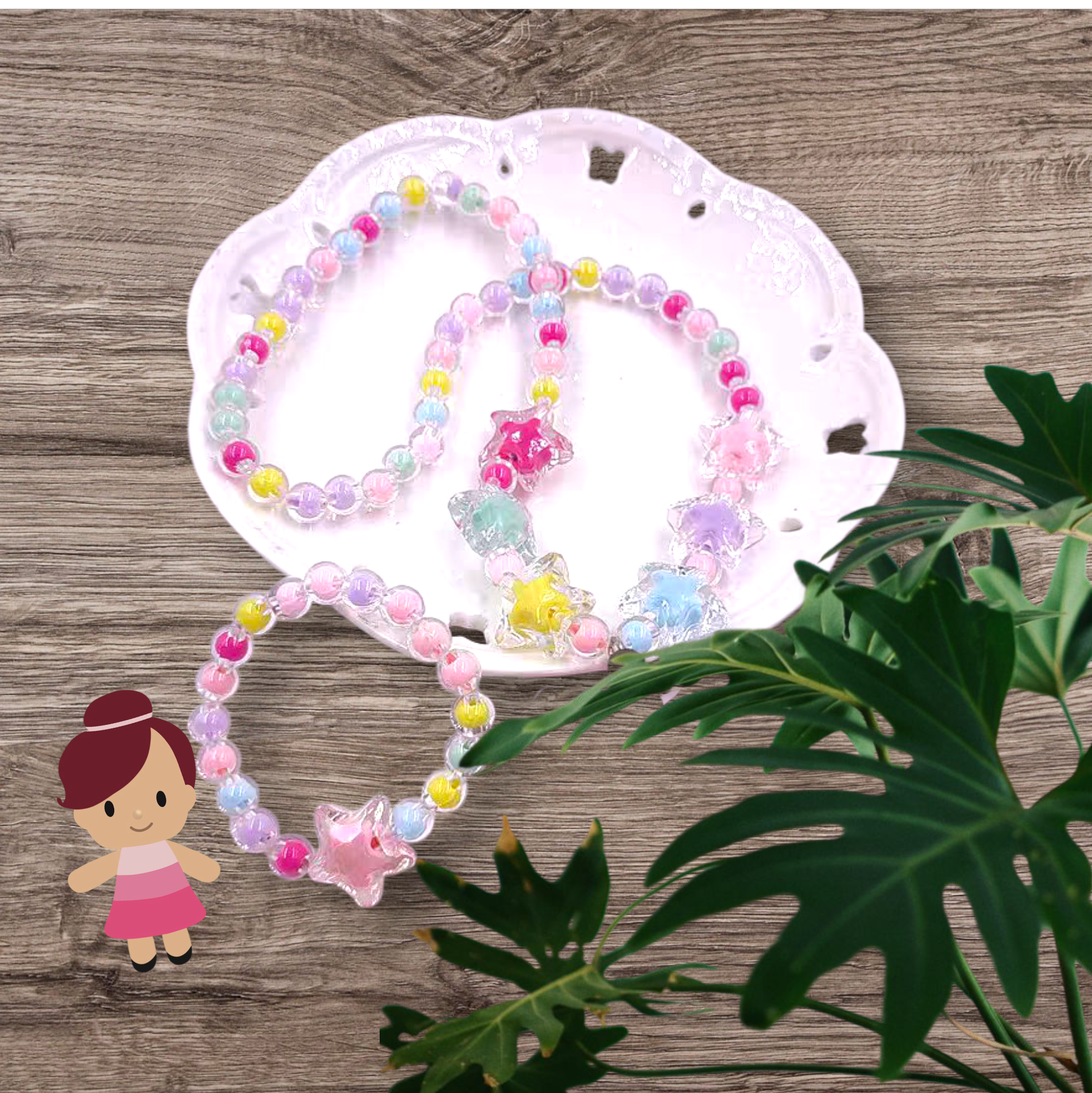 Colorful Beaded Star Jewelry Set