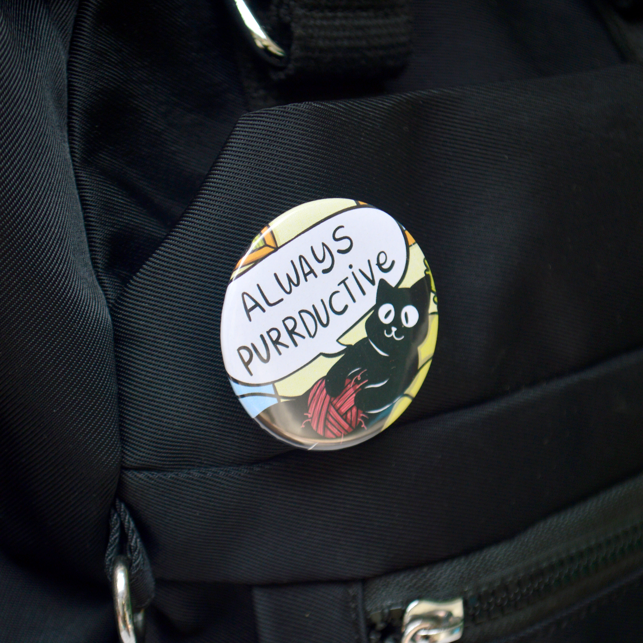 Always Purrductive Cat Pin