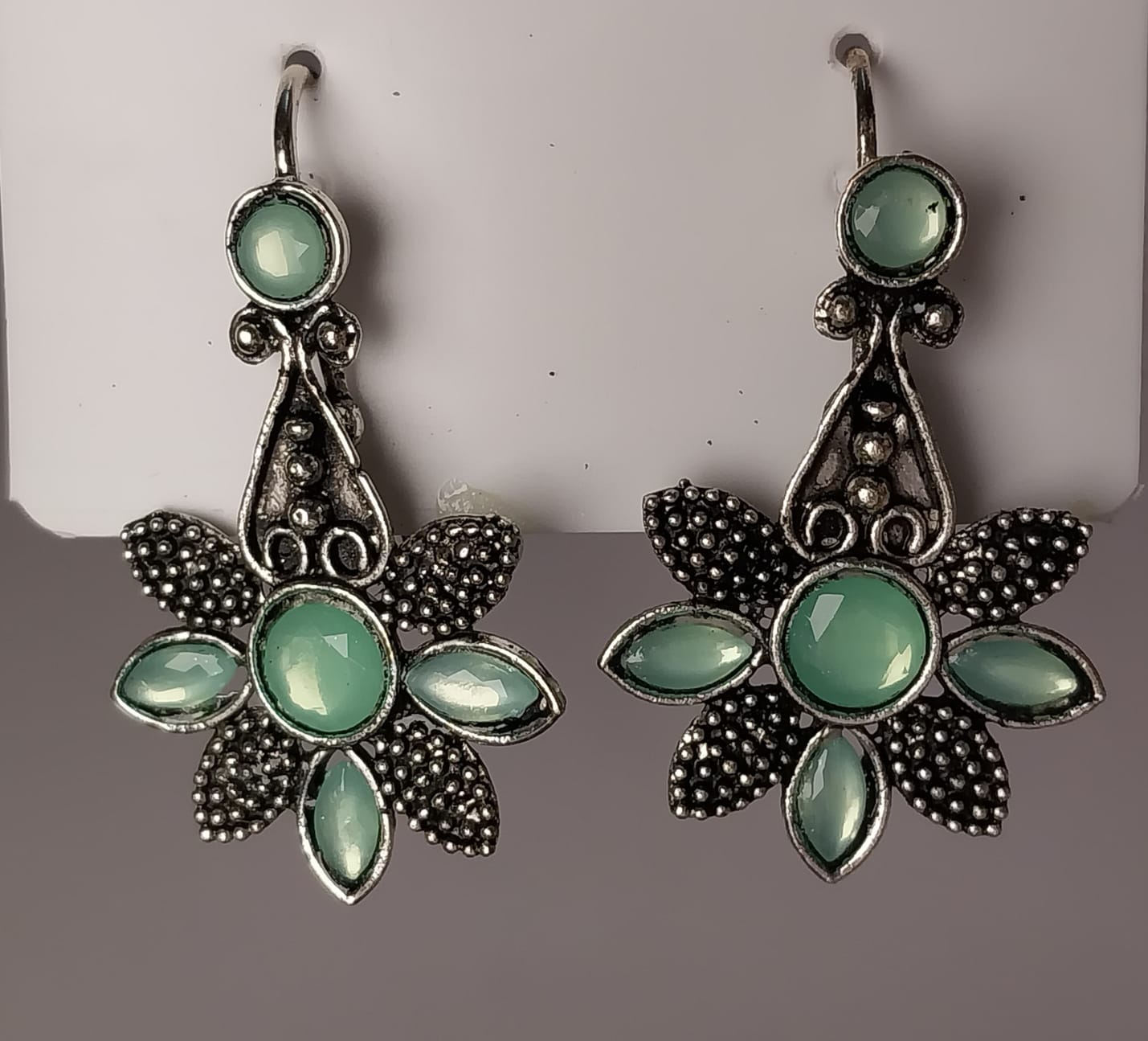 Vintage Floral Dangle Earrings