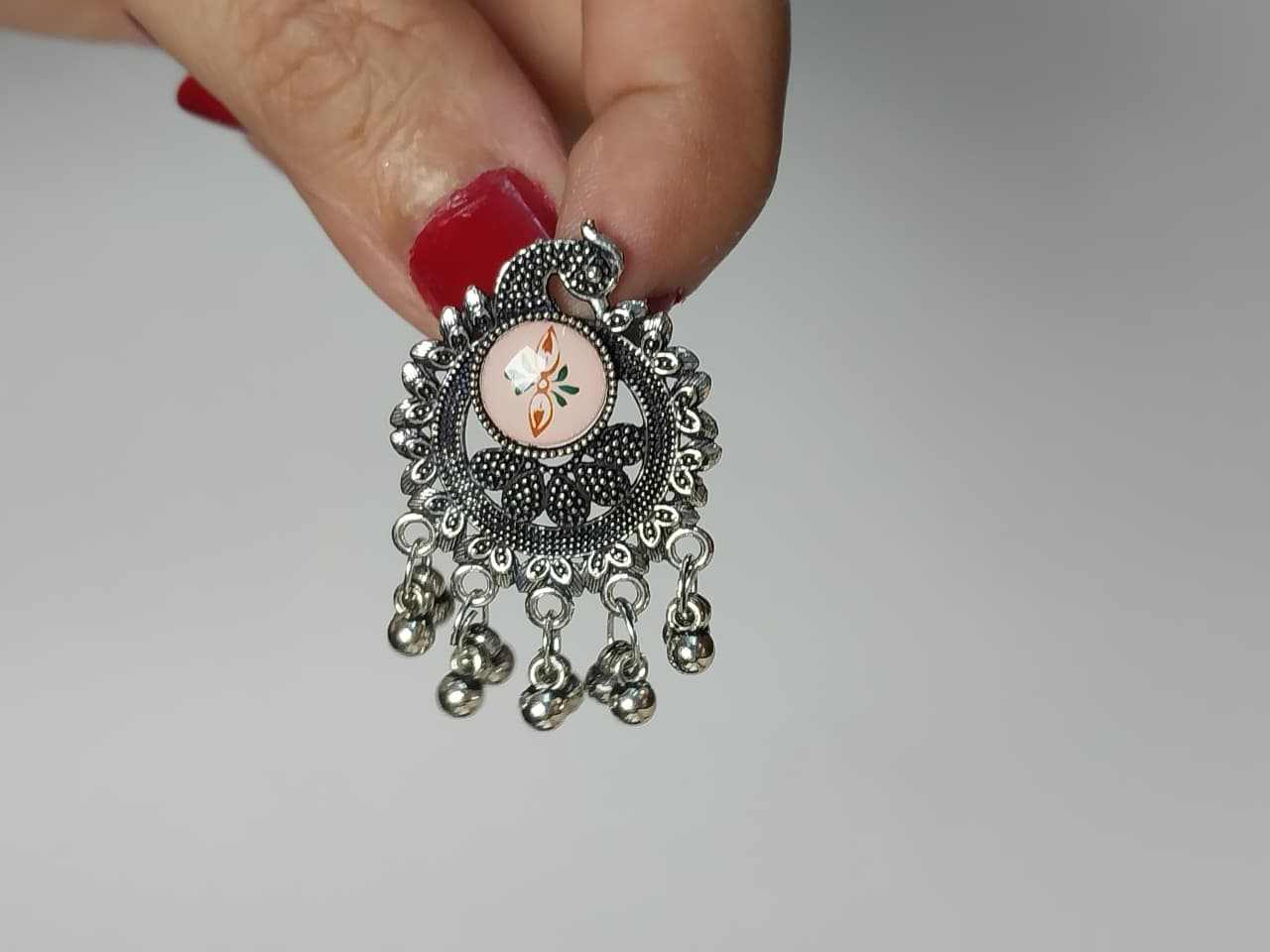 Vintage Silver Oxidized Earring