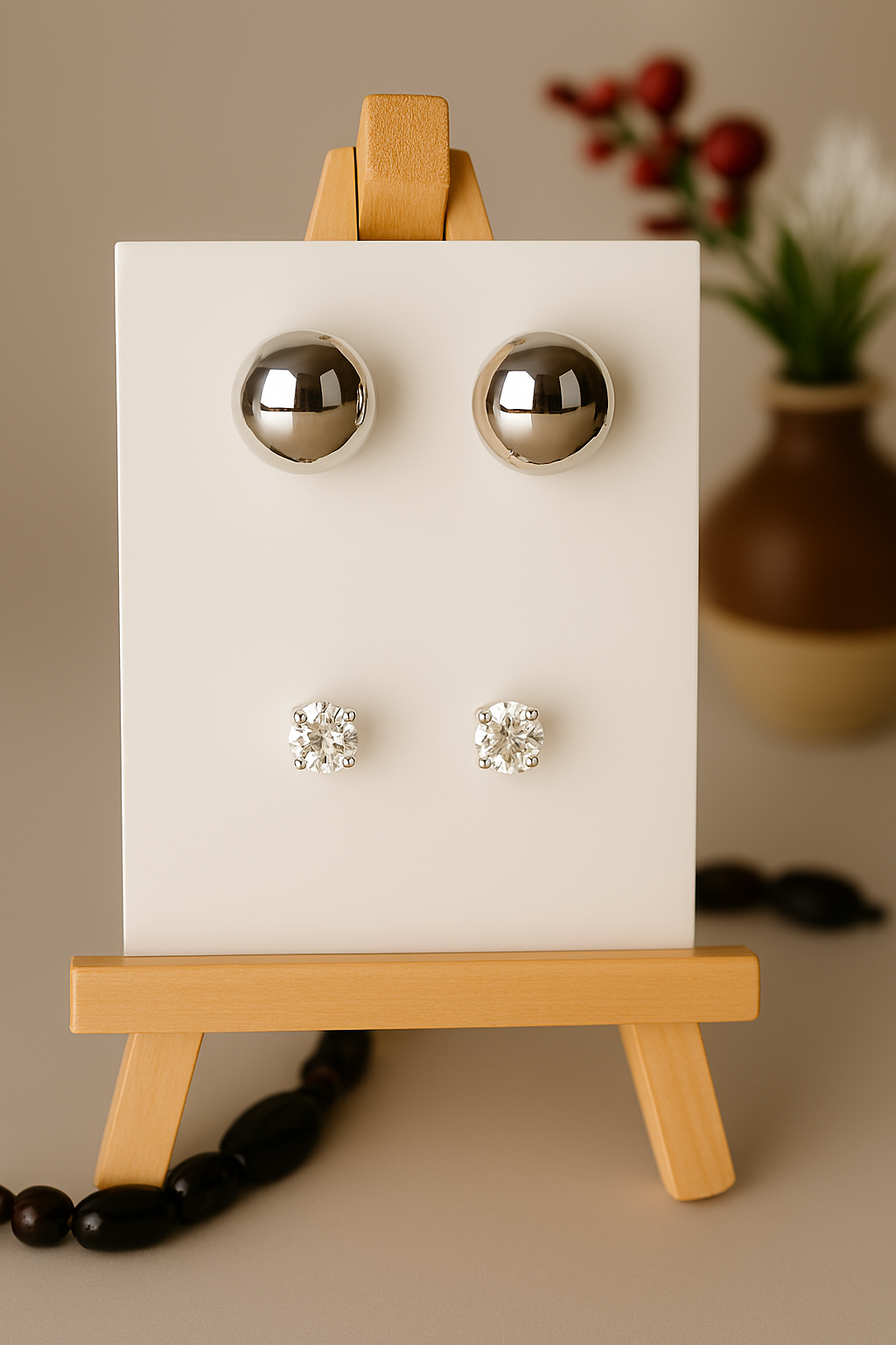 Elegant stud earrings set