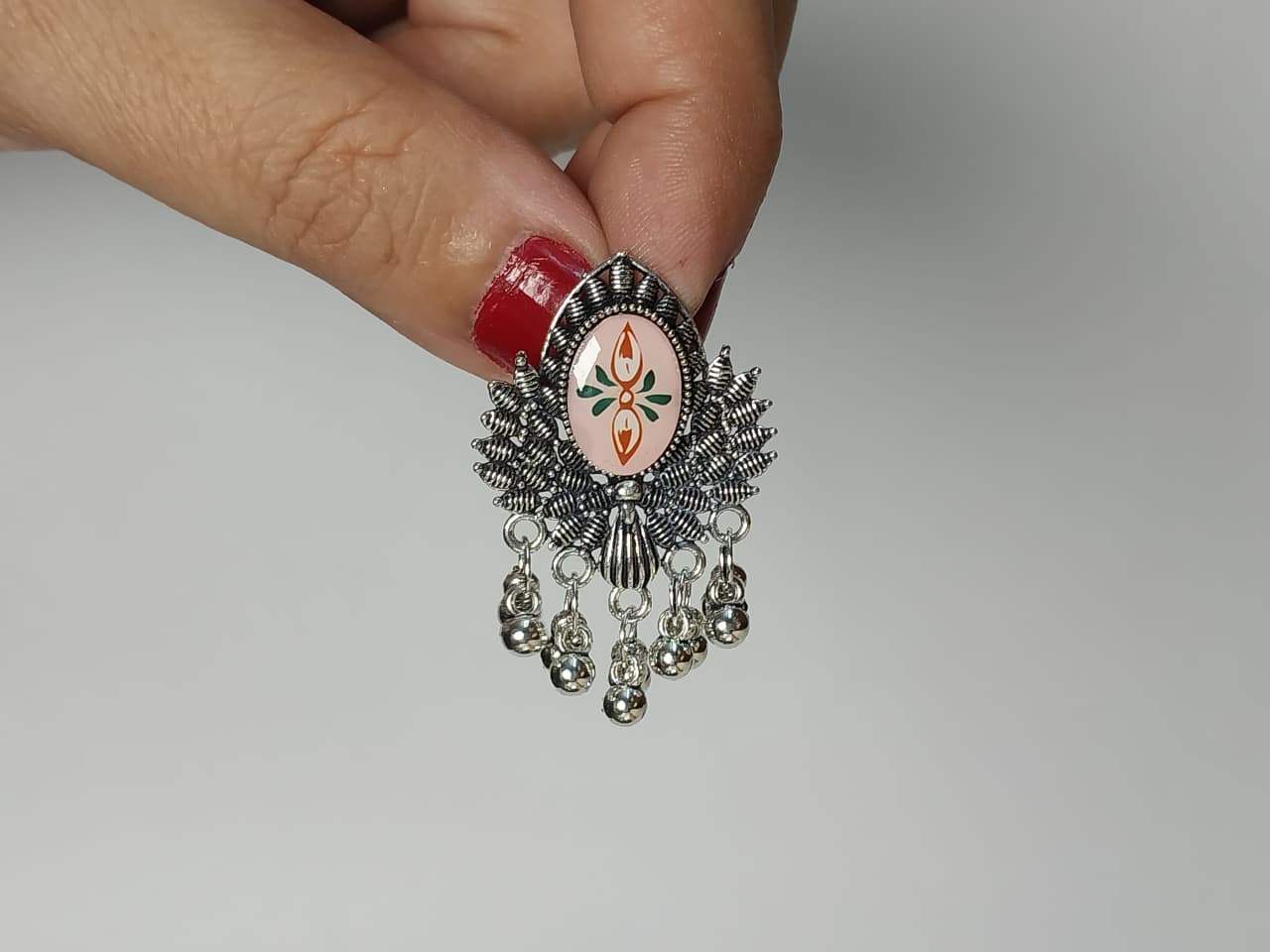 Traditional Ethnic Oxidized Earrings