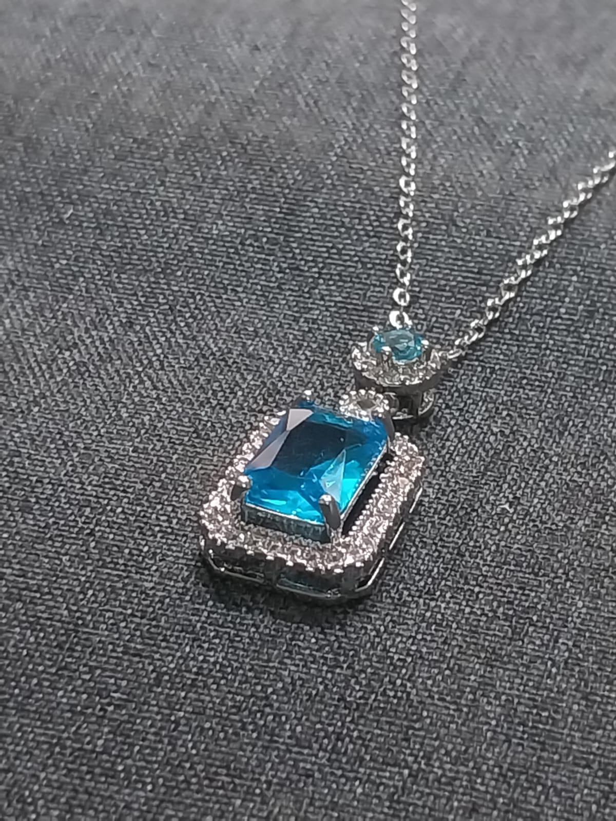 Blue Gemstone Pendant Necklace