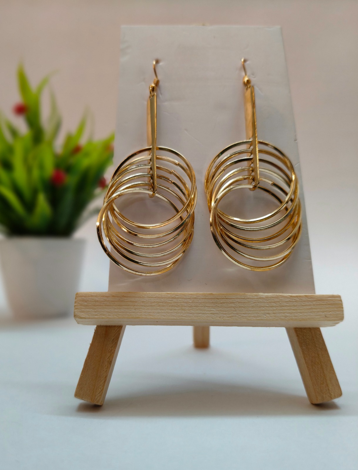 Golden Hoop Earrings