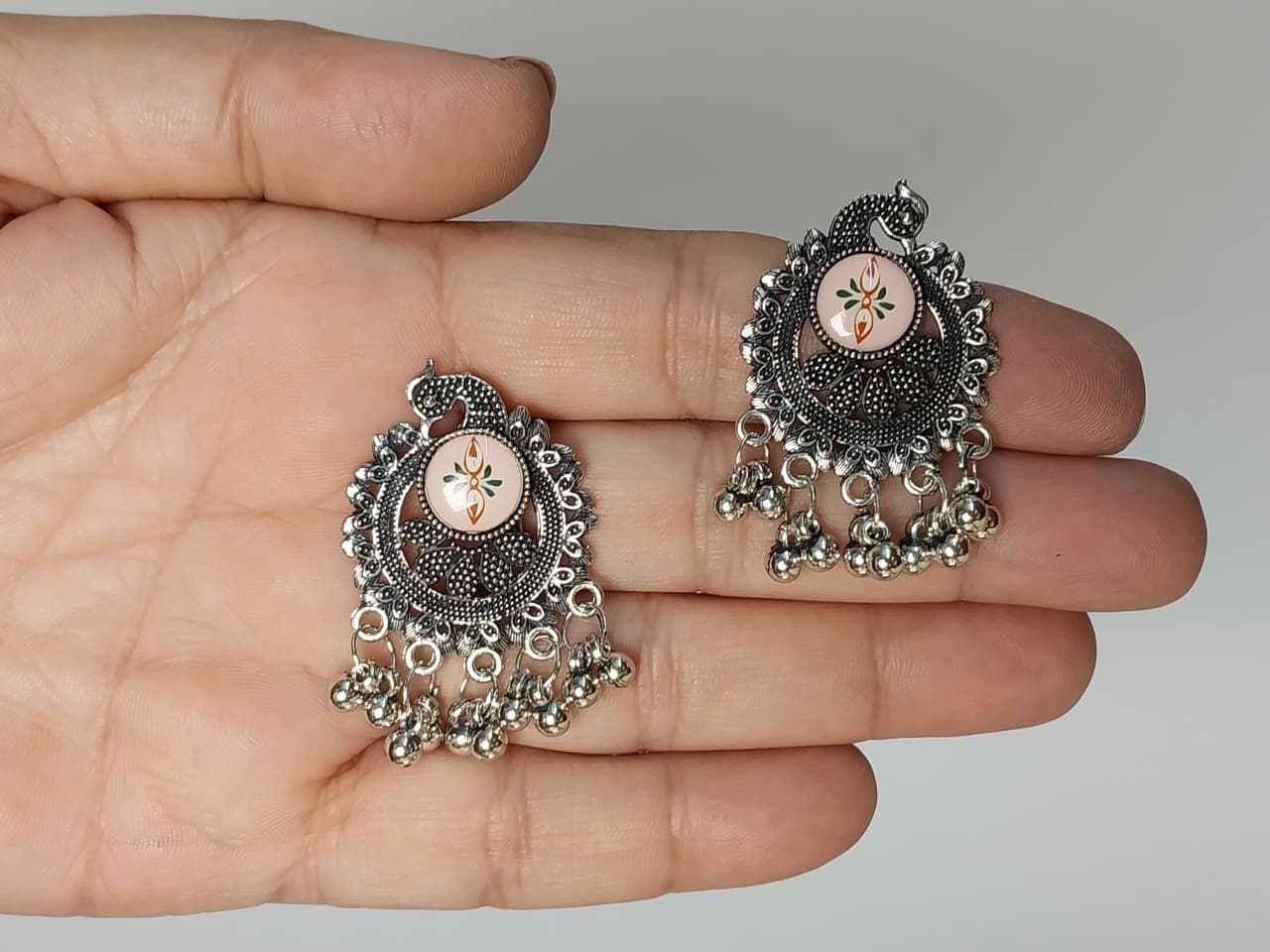 Vintage Silver Oxidized Earring