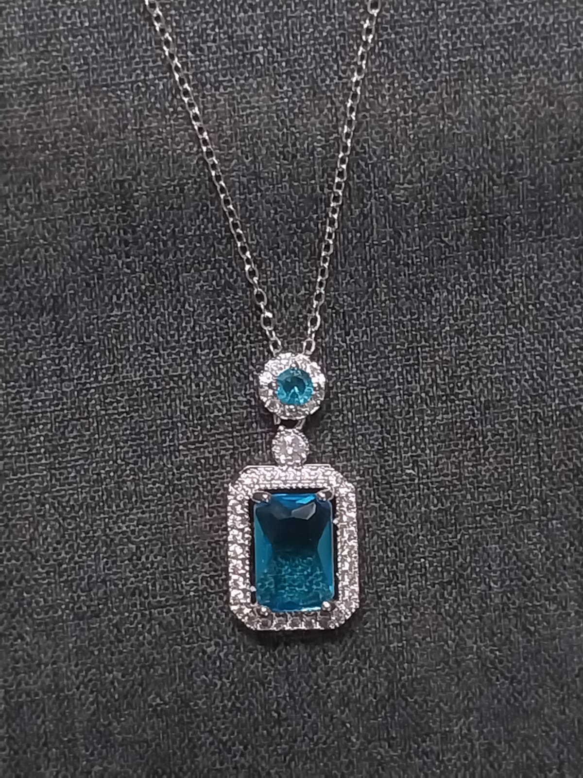 Blue Gemstone Pendant Necklace