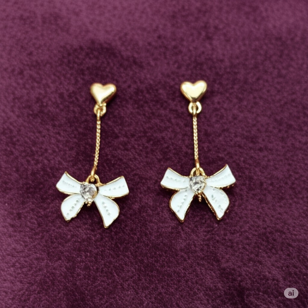 Elegant Bow Drop Earrings