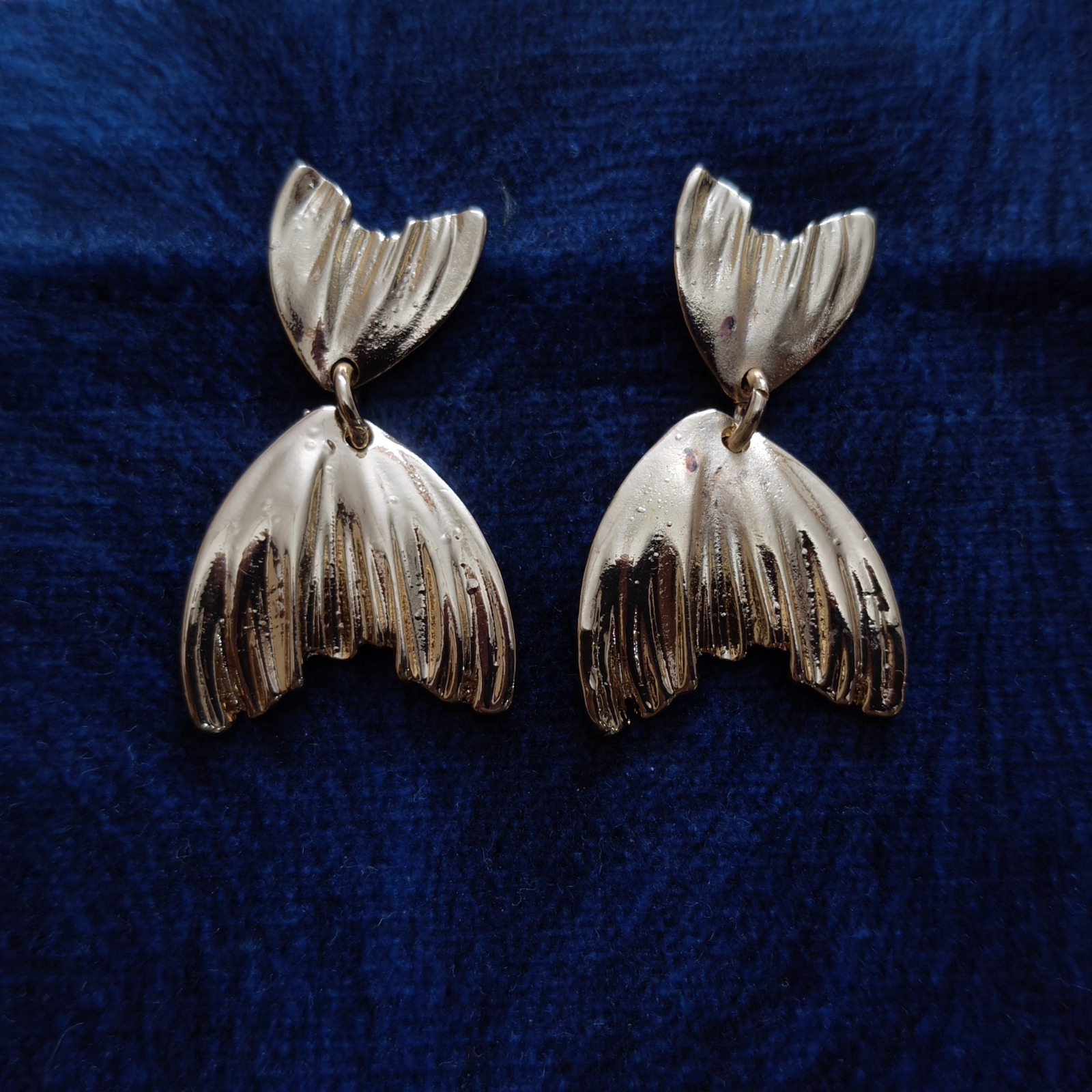 Gold Mermaid Tail Earrings