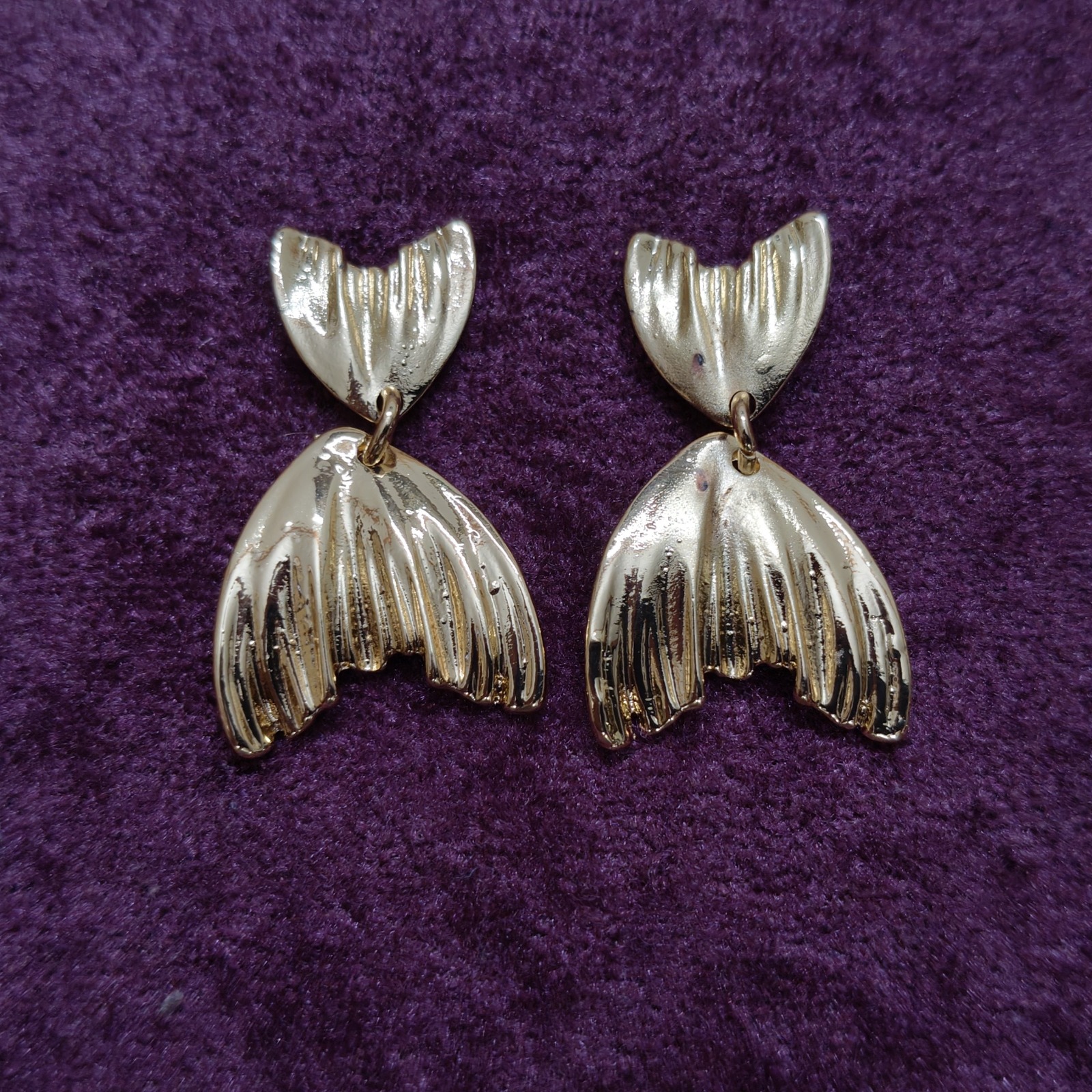 Gold Mermaid Tail Earrings