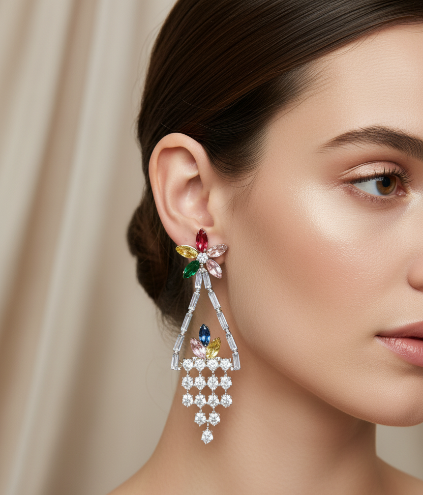 Colorful Crystal Drop Earrings