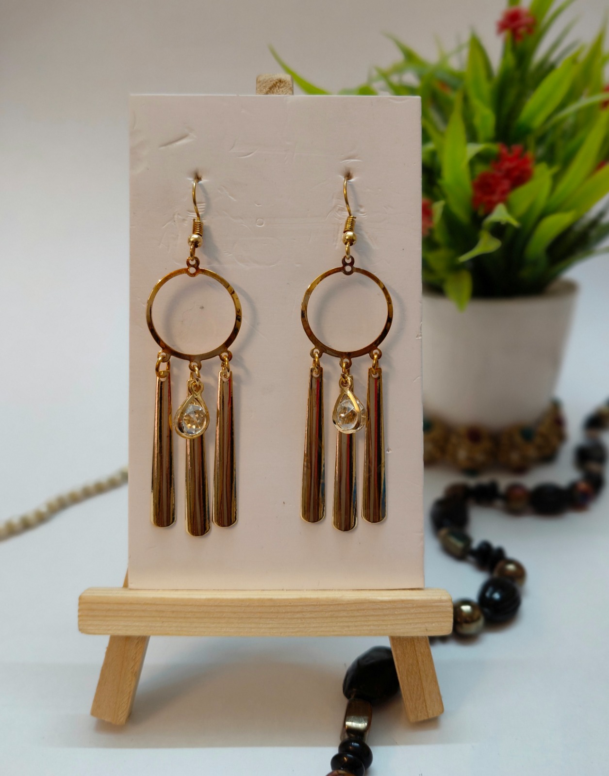 Elegant Gold Dangle Earrings