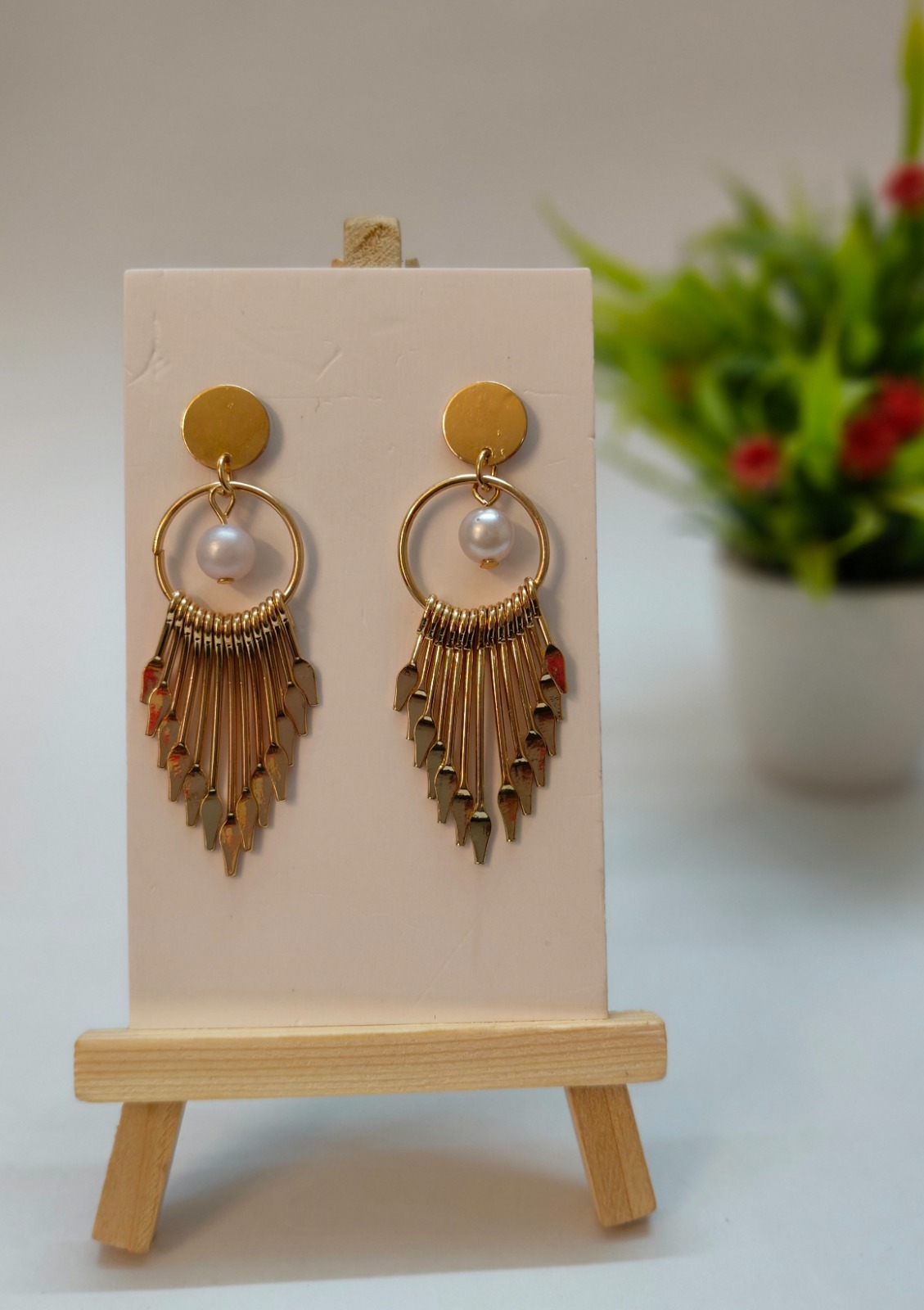 Elegant Gold Dangle Earrings