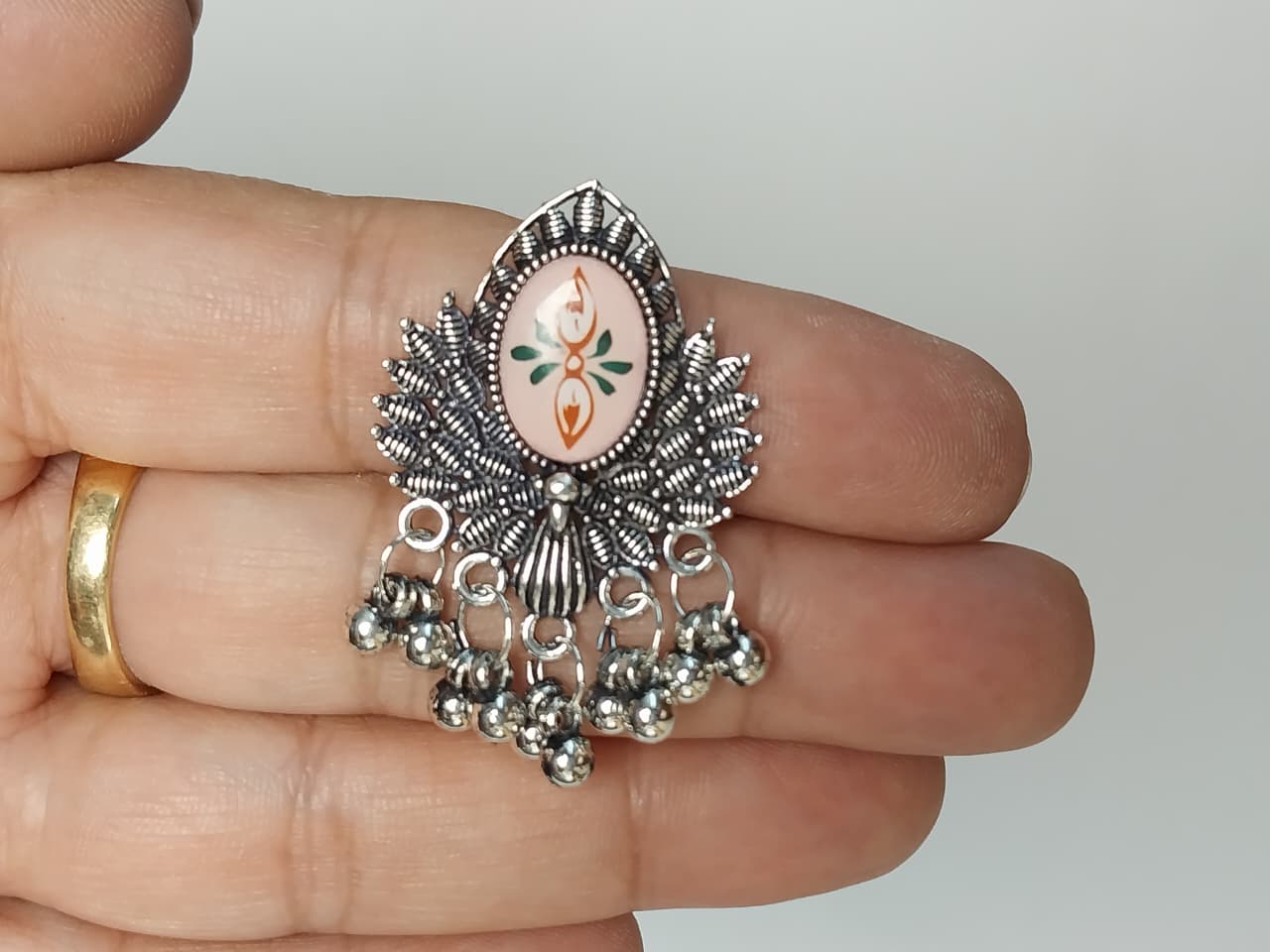 Traditional Ethnic Oxidized Earrings