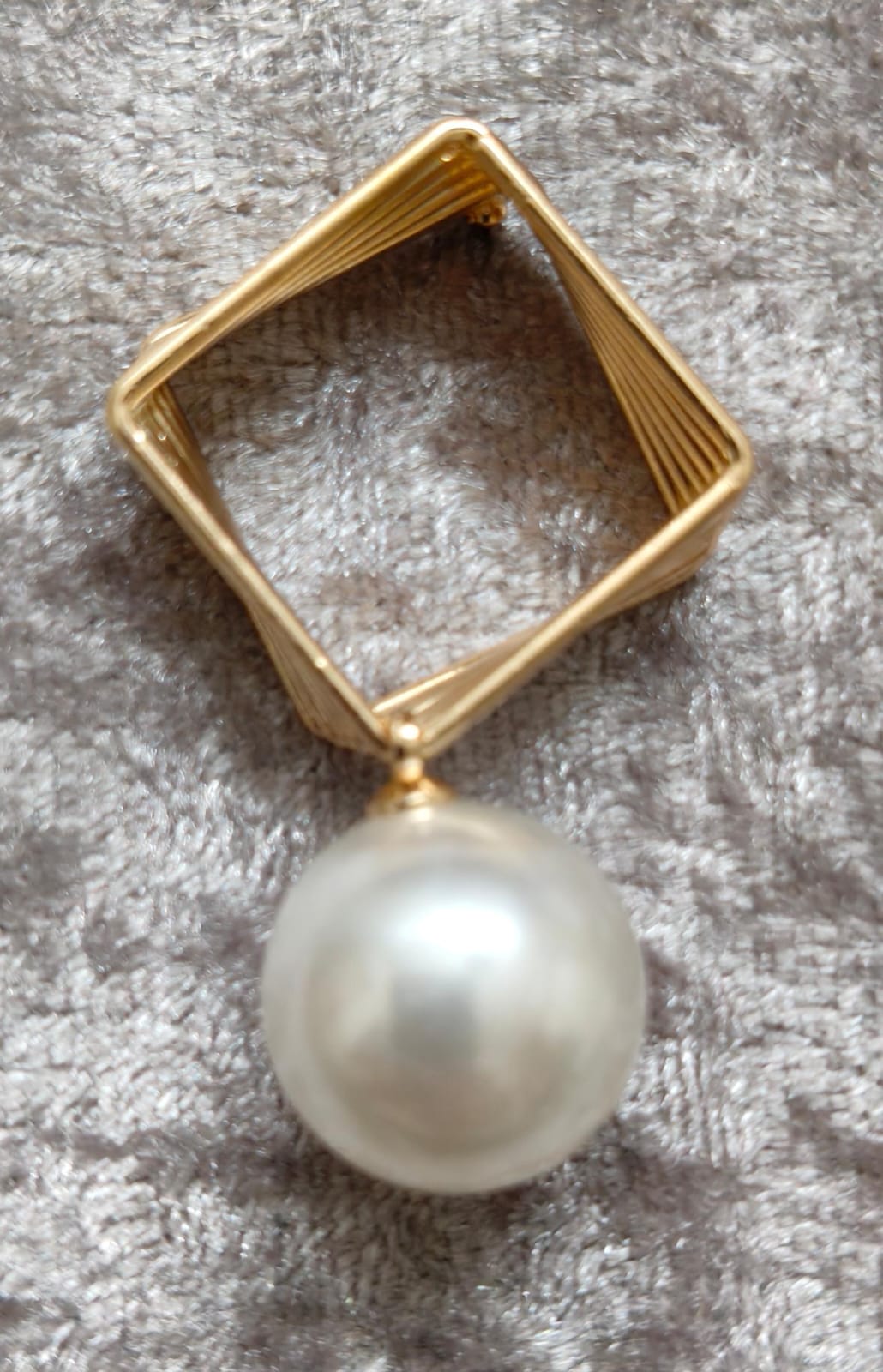 Geometric Pearl Drop Earrings