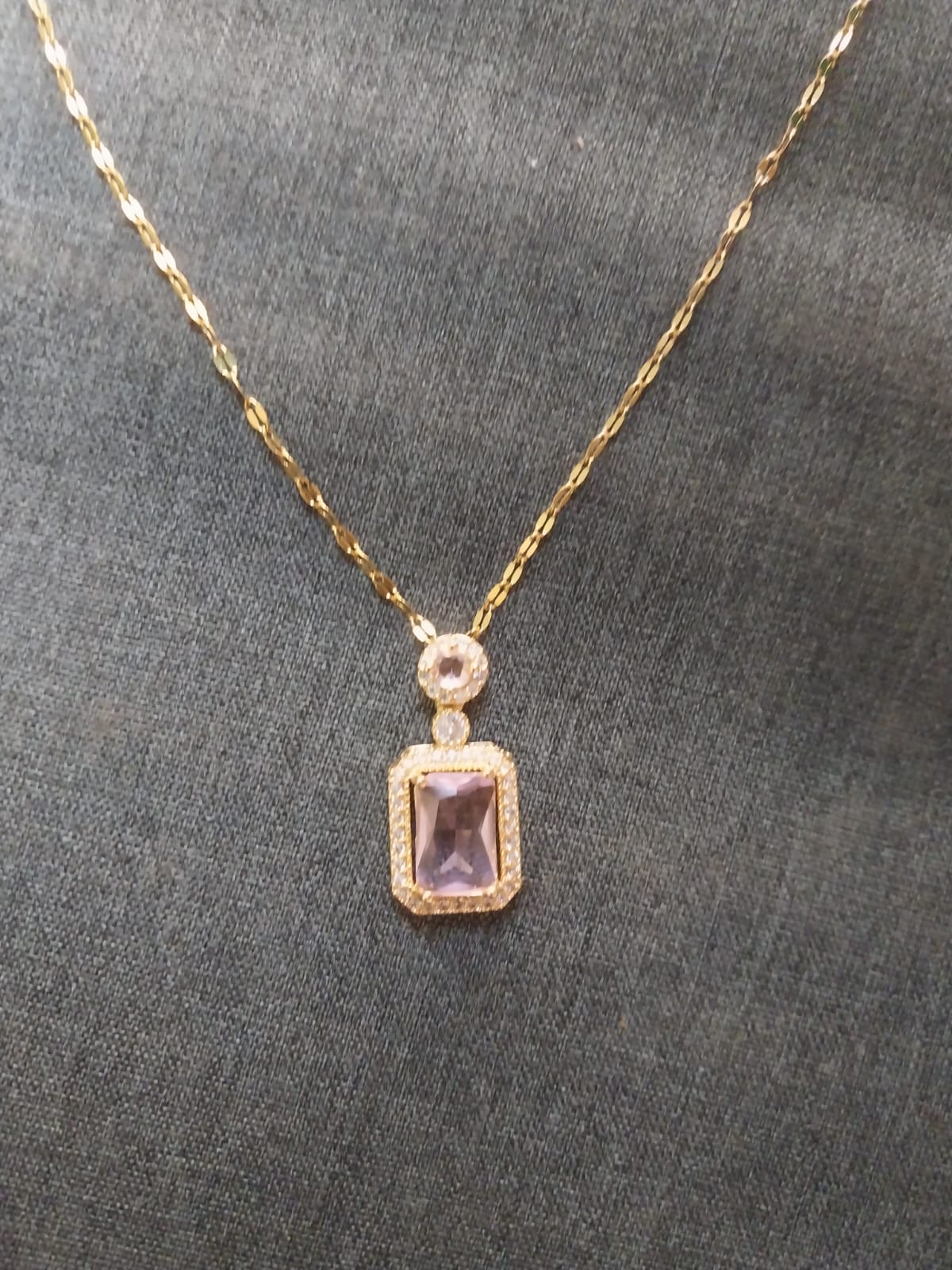 Elegant Pink Gemstone Pendant Necklace