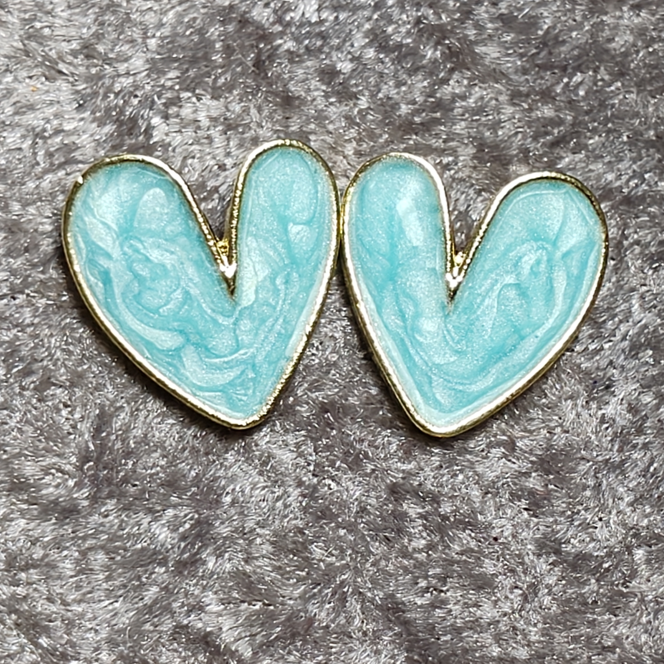 Blue Heart-Shaped Earrings