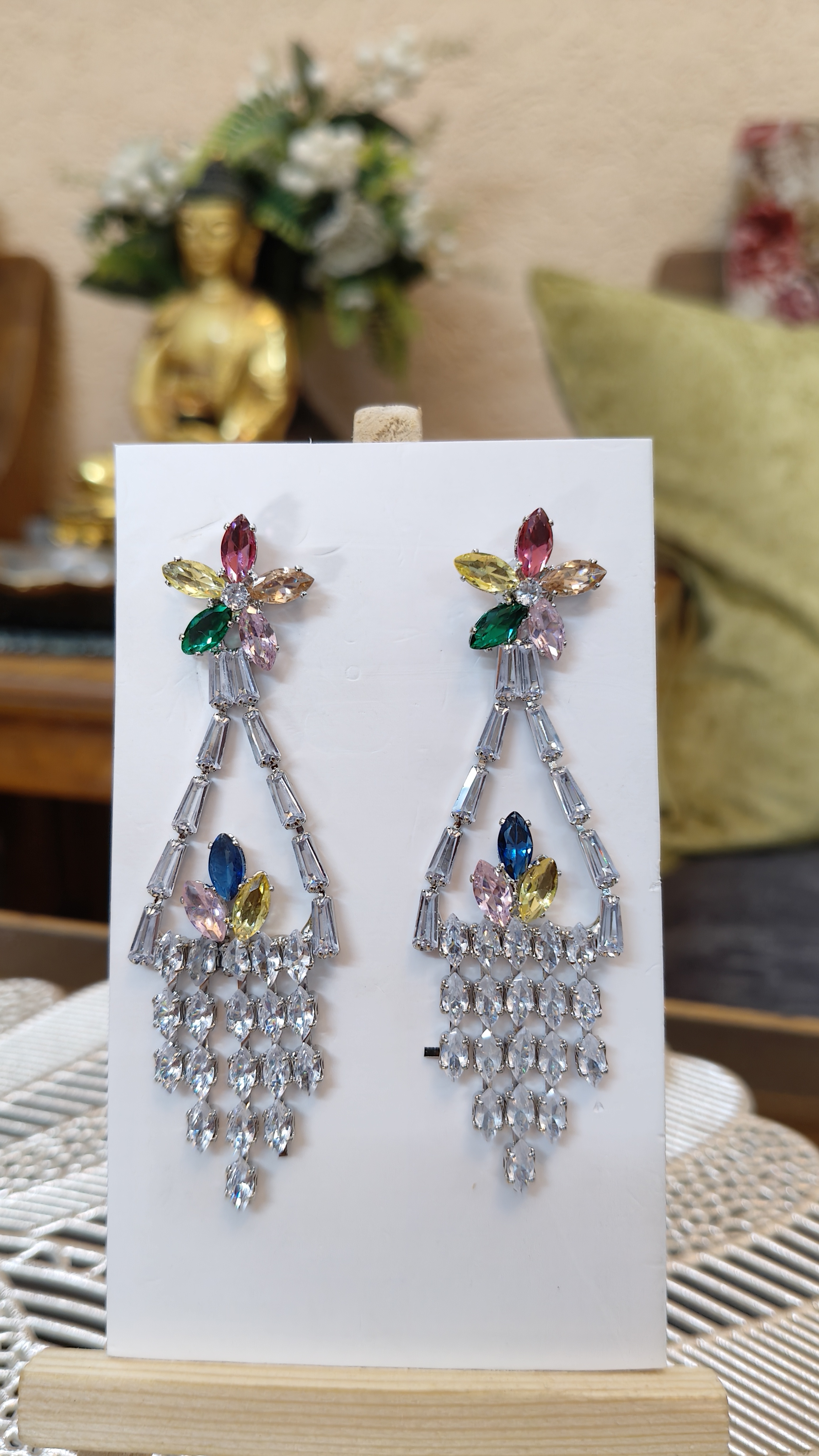 Colorful Crystal Drop Earrings