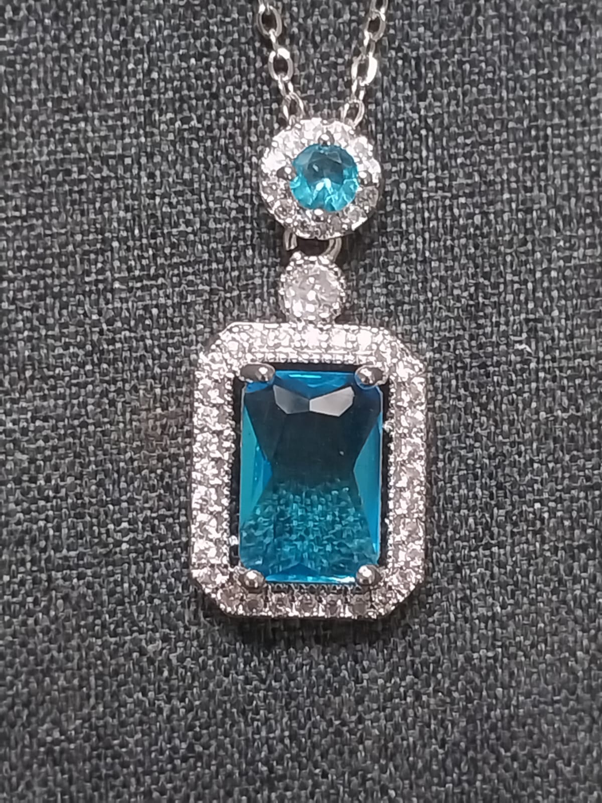 Blue Gemstone Pendant Necklace