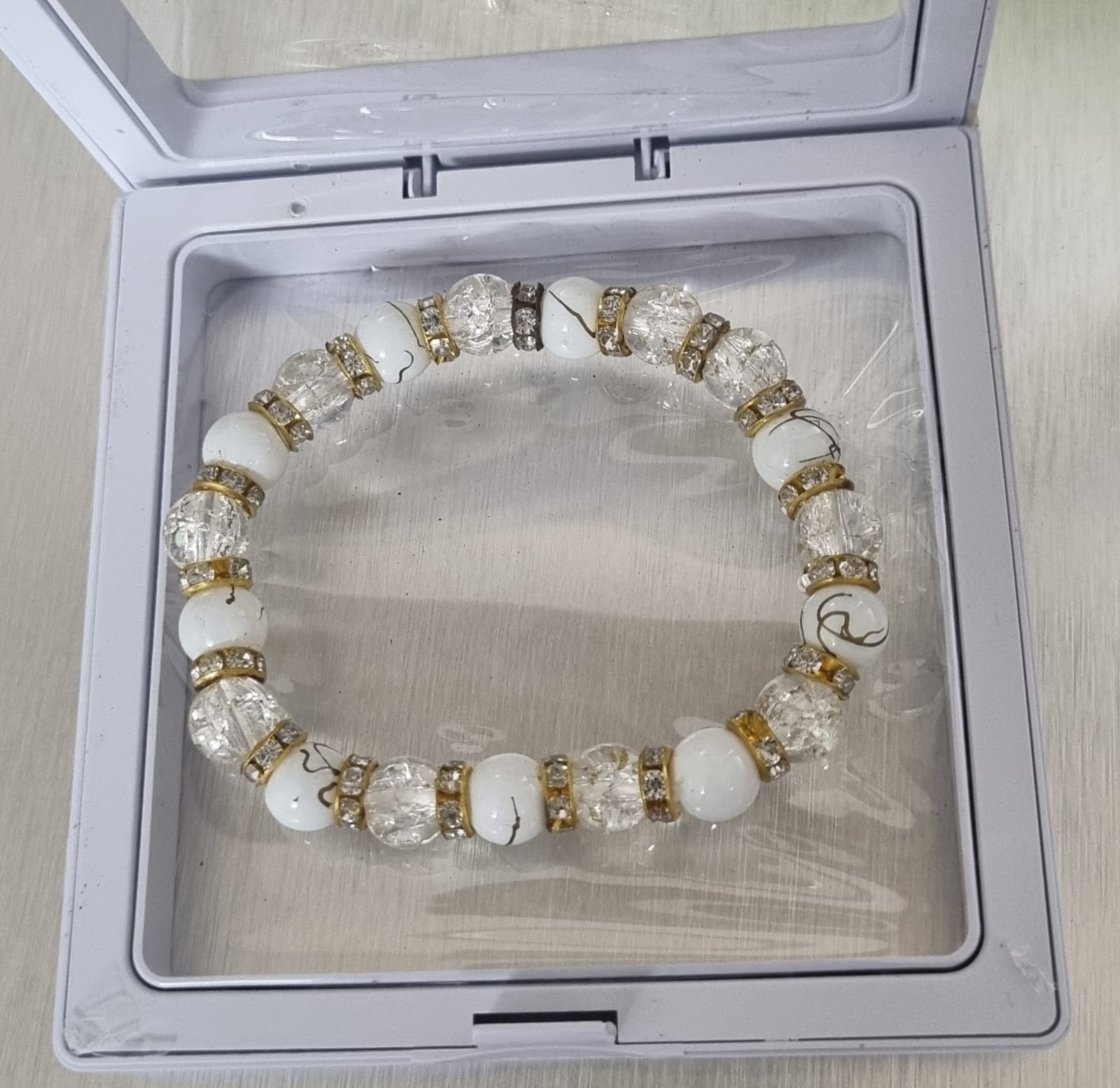 Yellow Beaded Bracelet and Dangling Earrings Set