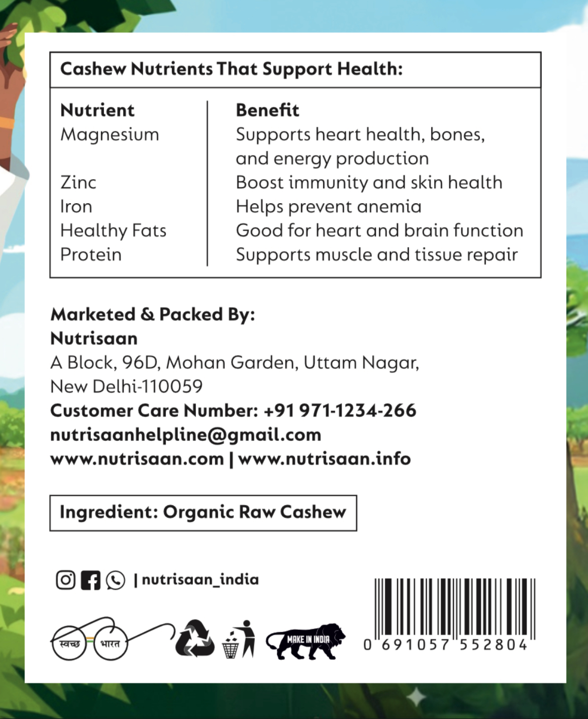 Diwali Special: 1kg W210 Premium Cashew (2 x 500g Transparent Jar Combo)”