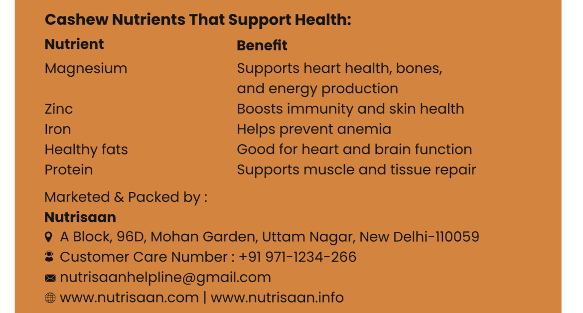 100g Premium Dry Fruit W210 Cashew – Rich Taste, Handpicked Quality, 