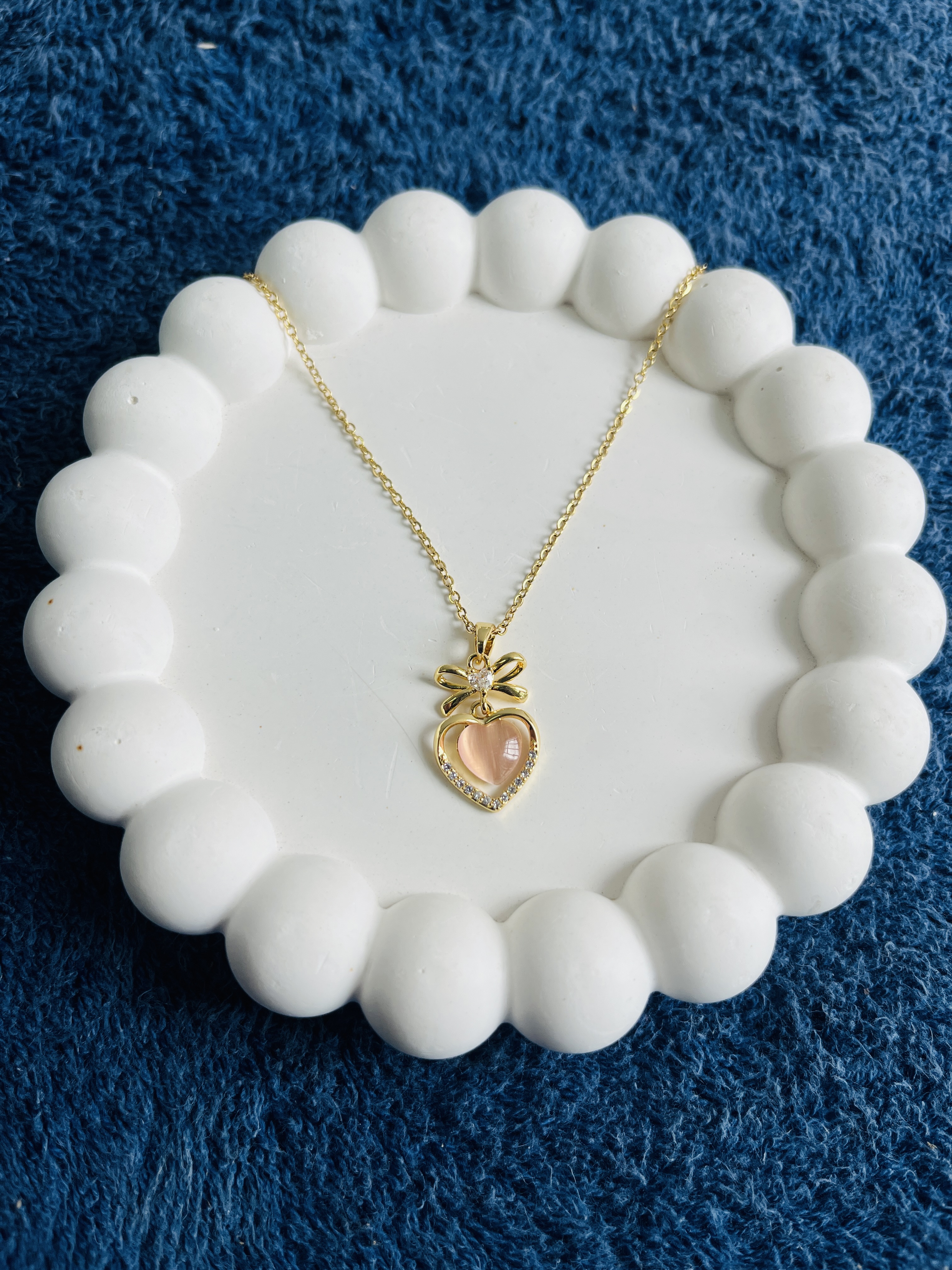 Pink heart Pendant Necklace