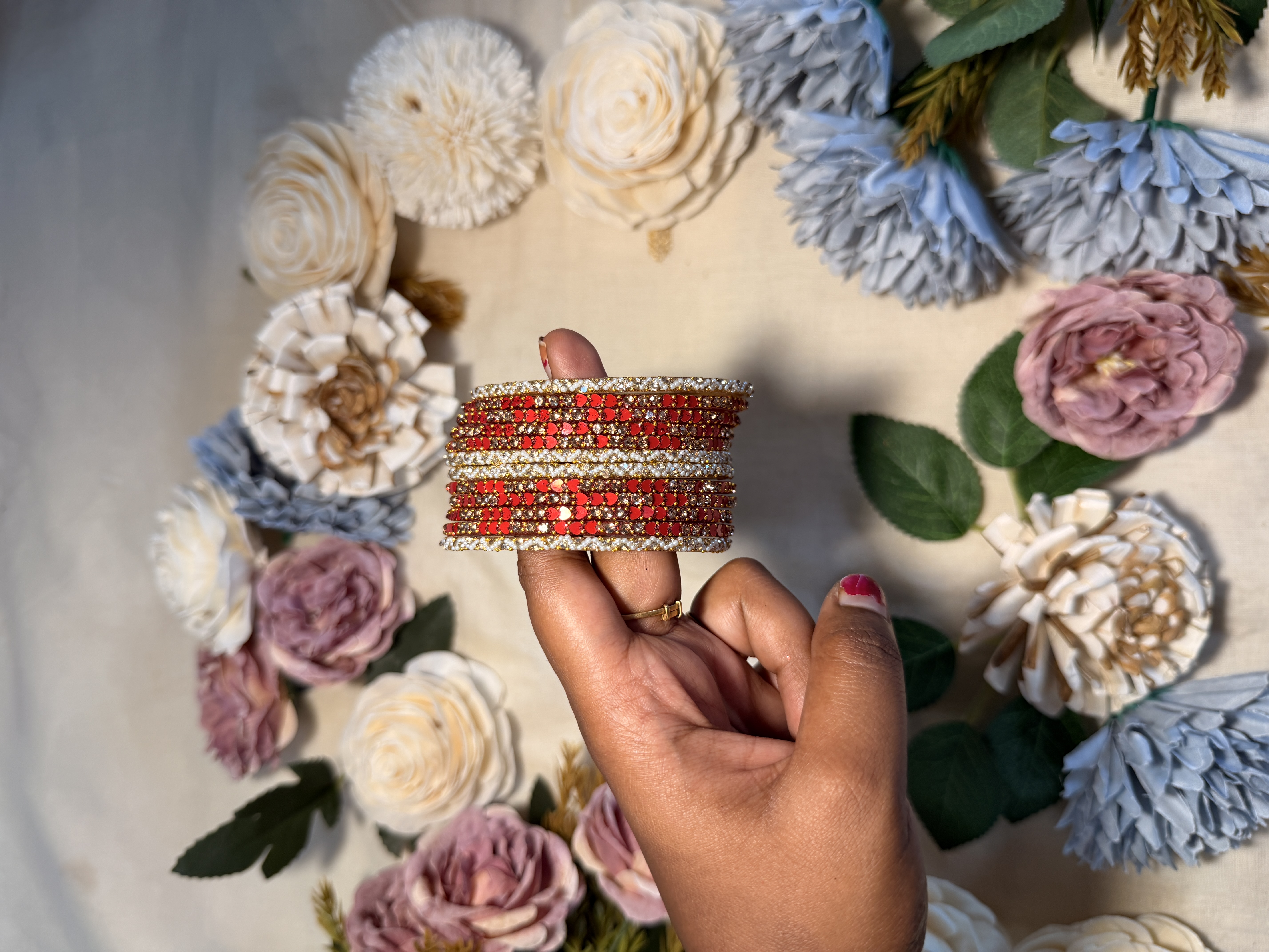 Red Heart glass bangle GB001