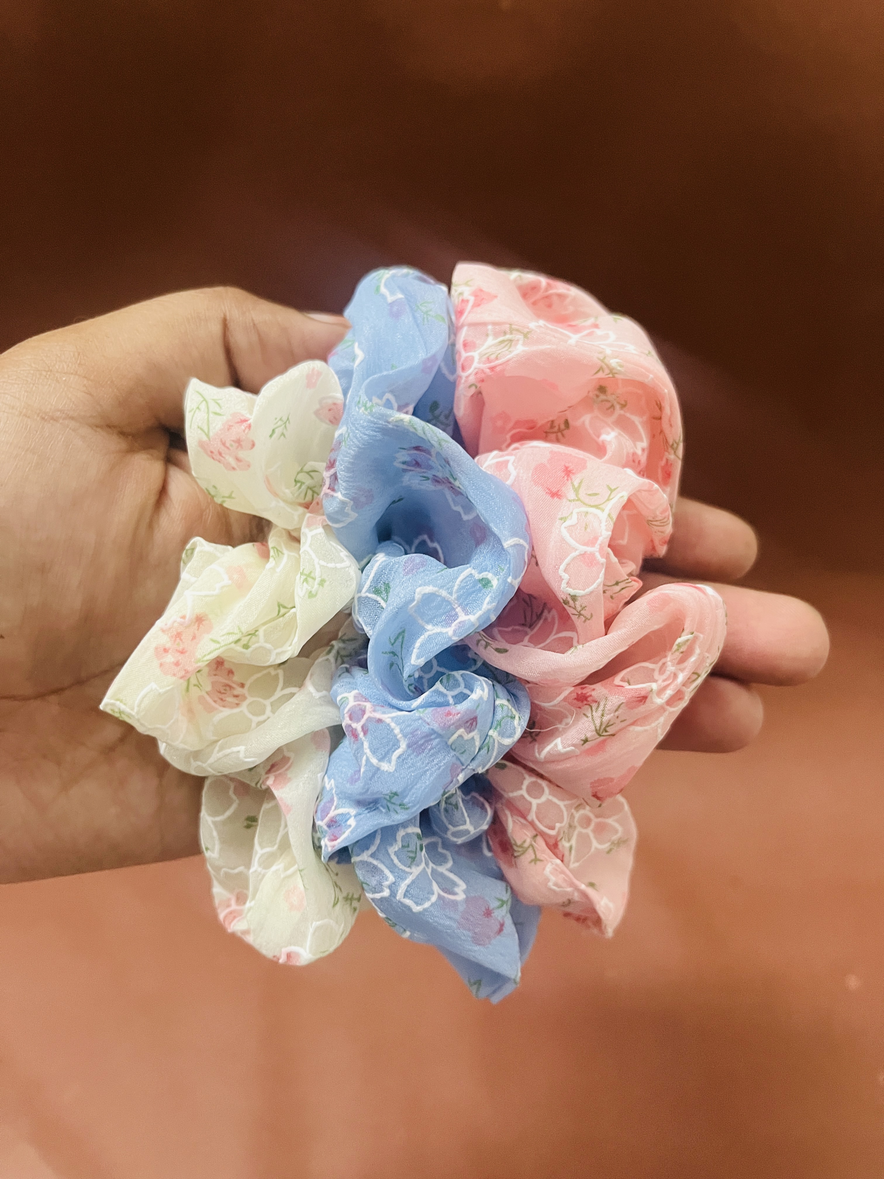 Floral Lace Hair Scrunchies premium quality