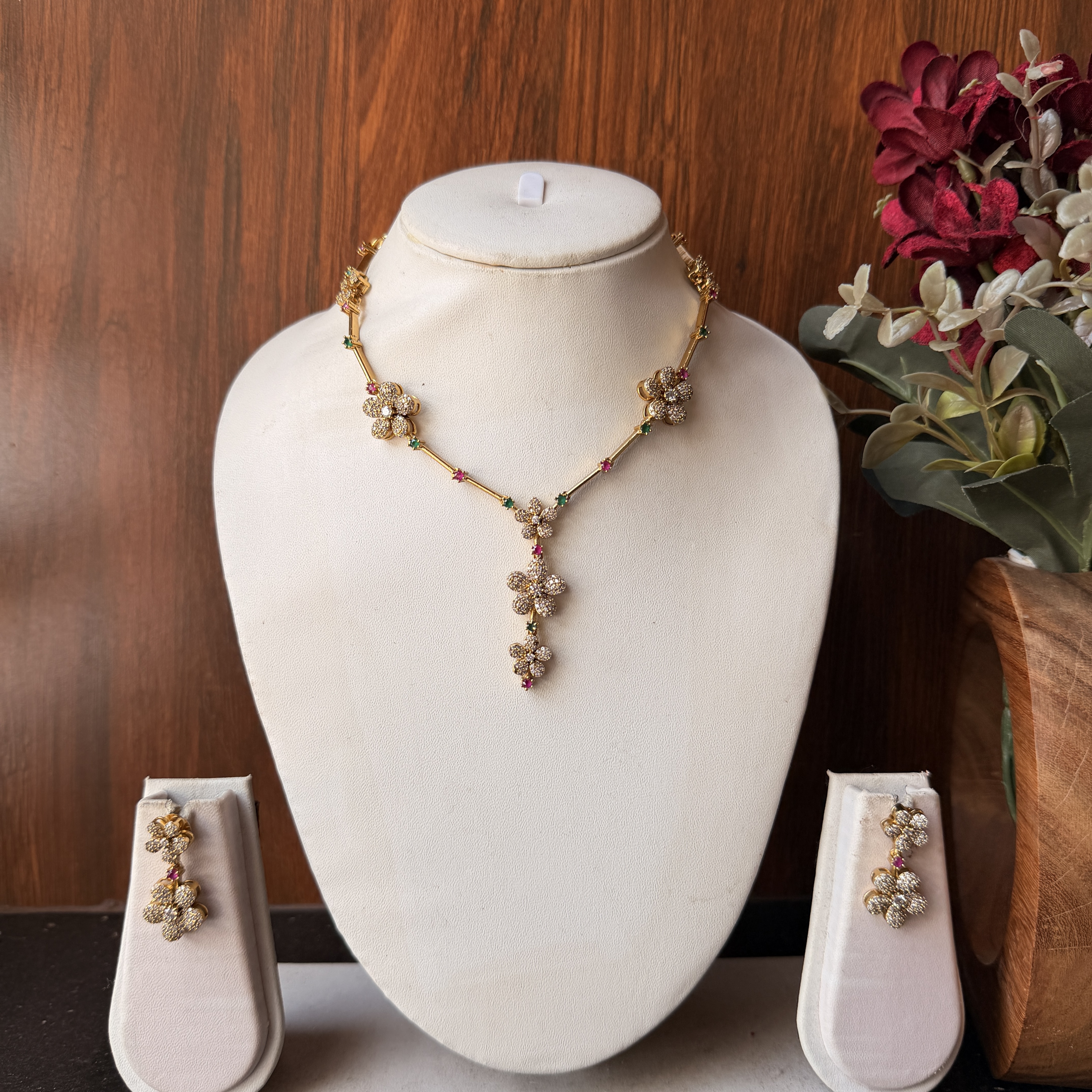 Floral  broken necklace DLA904