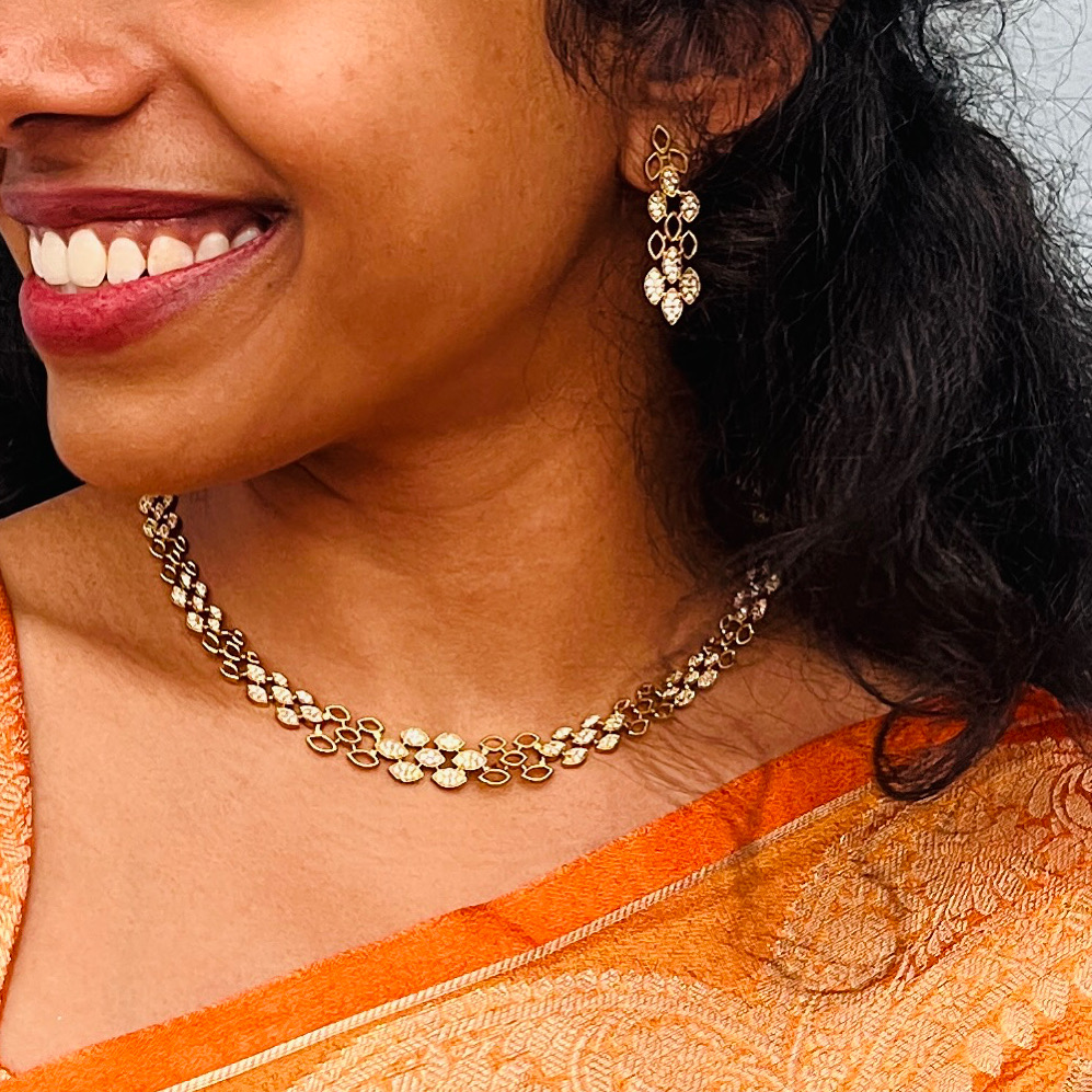 Diamond honeycomb necklace Set DLA027