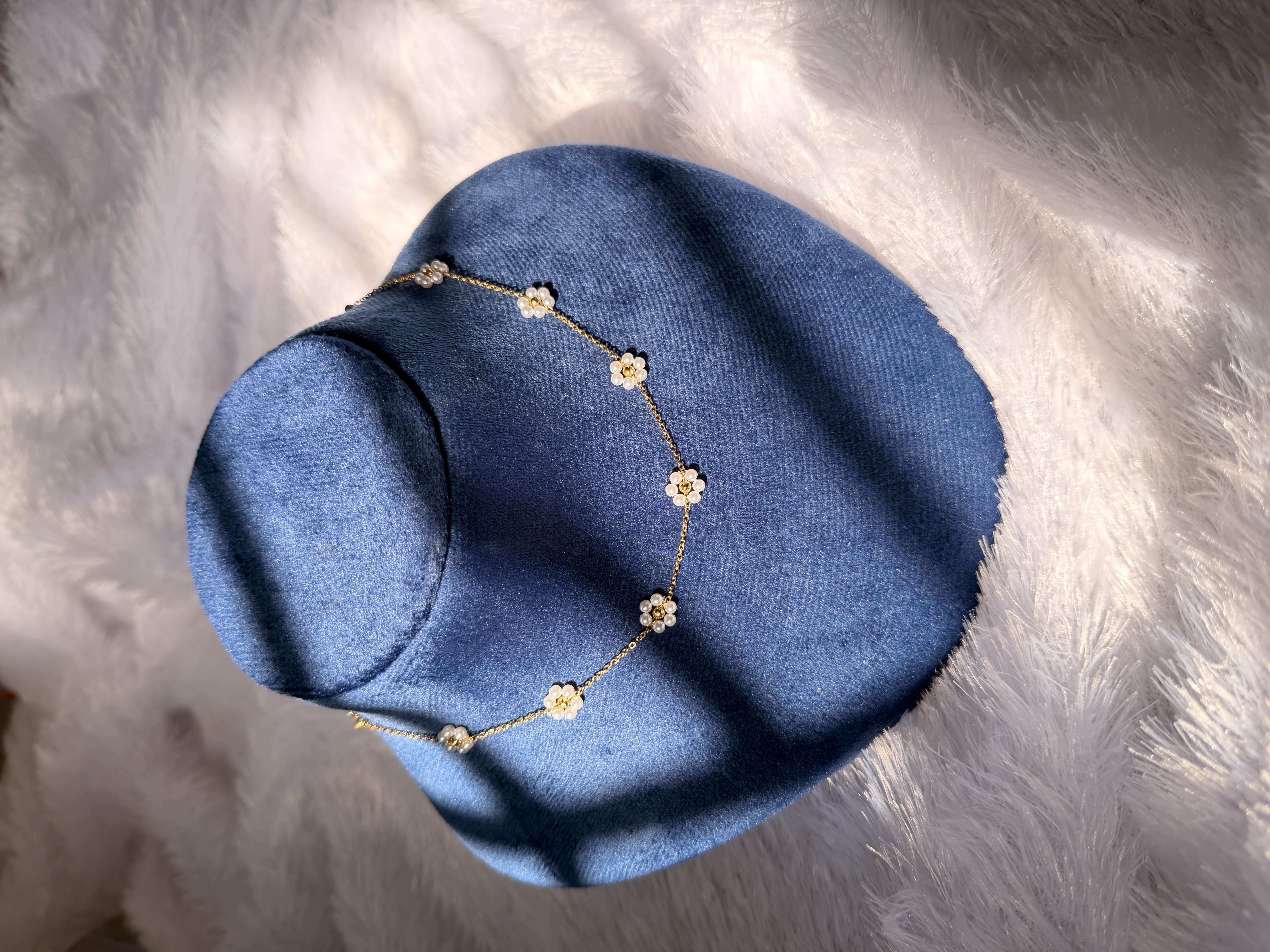 Full Floral anti tarnish chain AT157