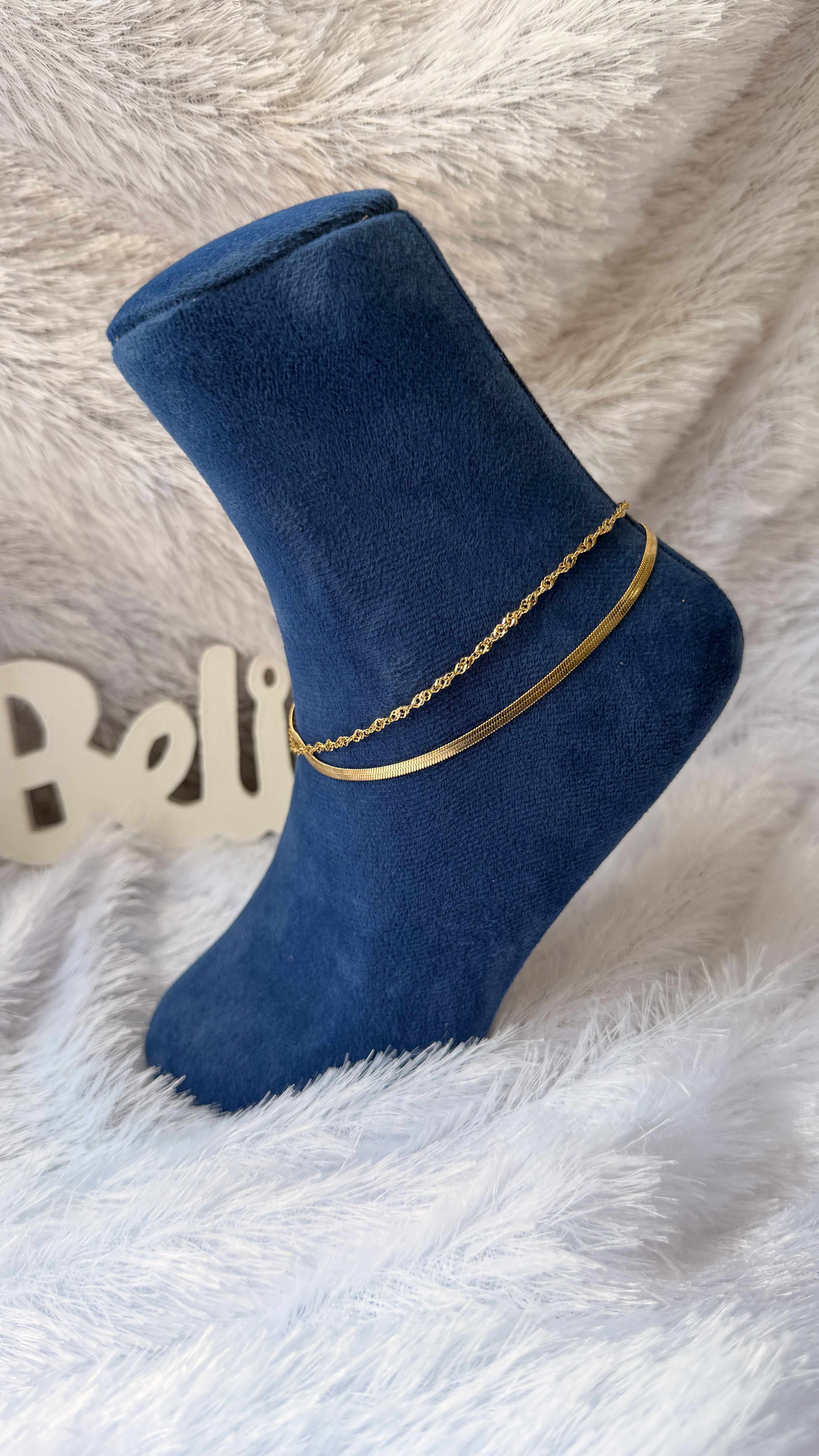 Normal snake two layer anklet ATA117