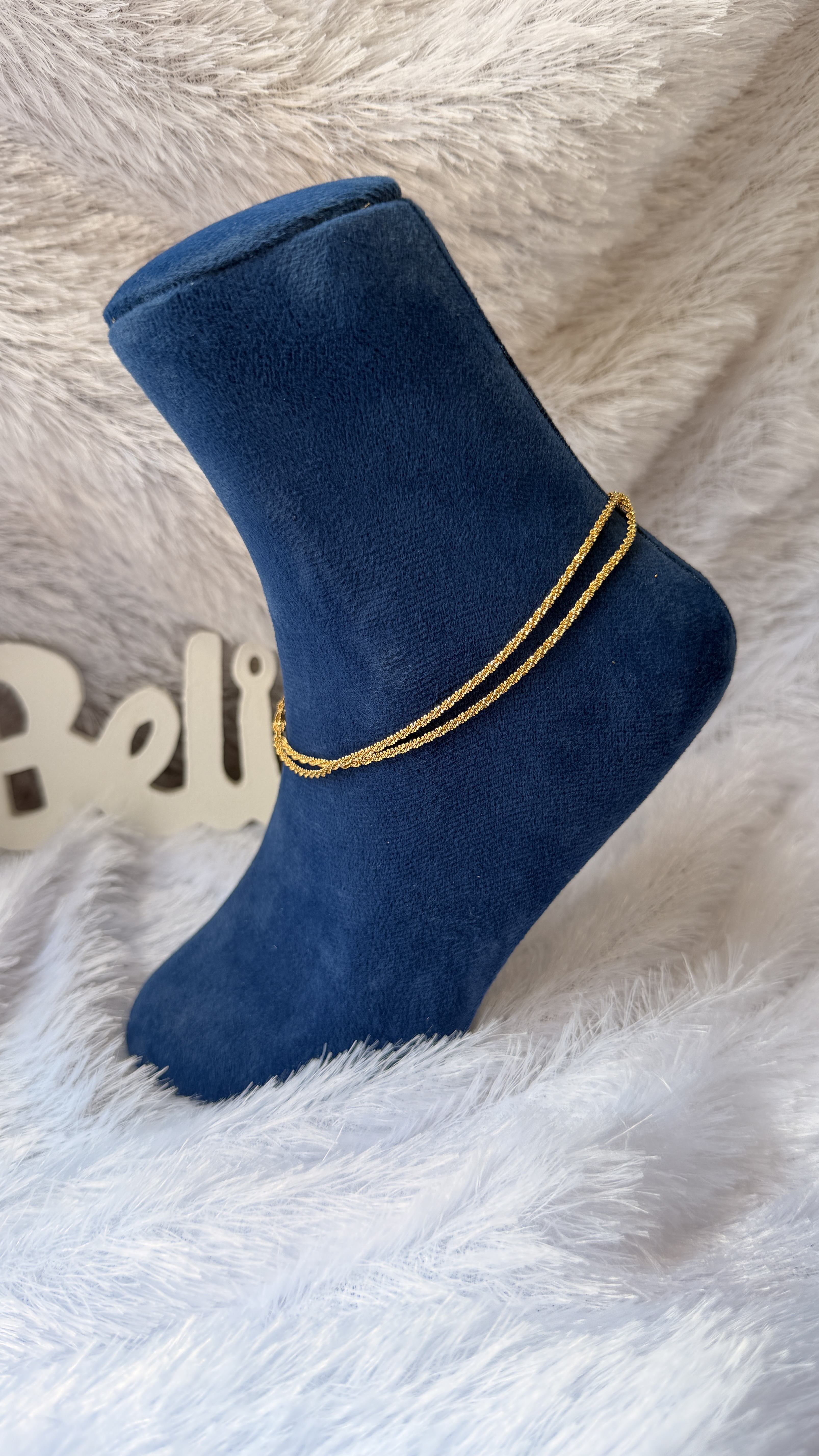 2 layer crackle anklet ATA115