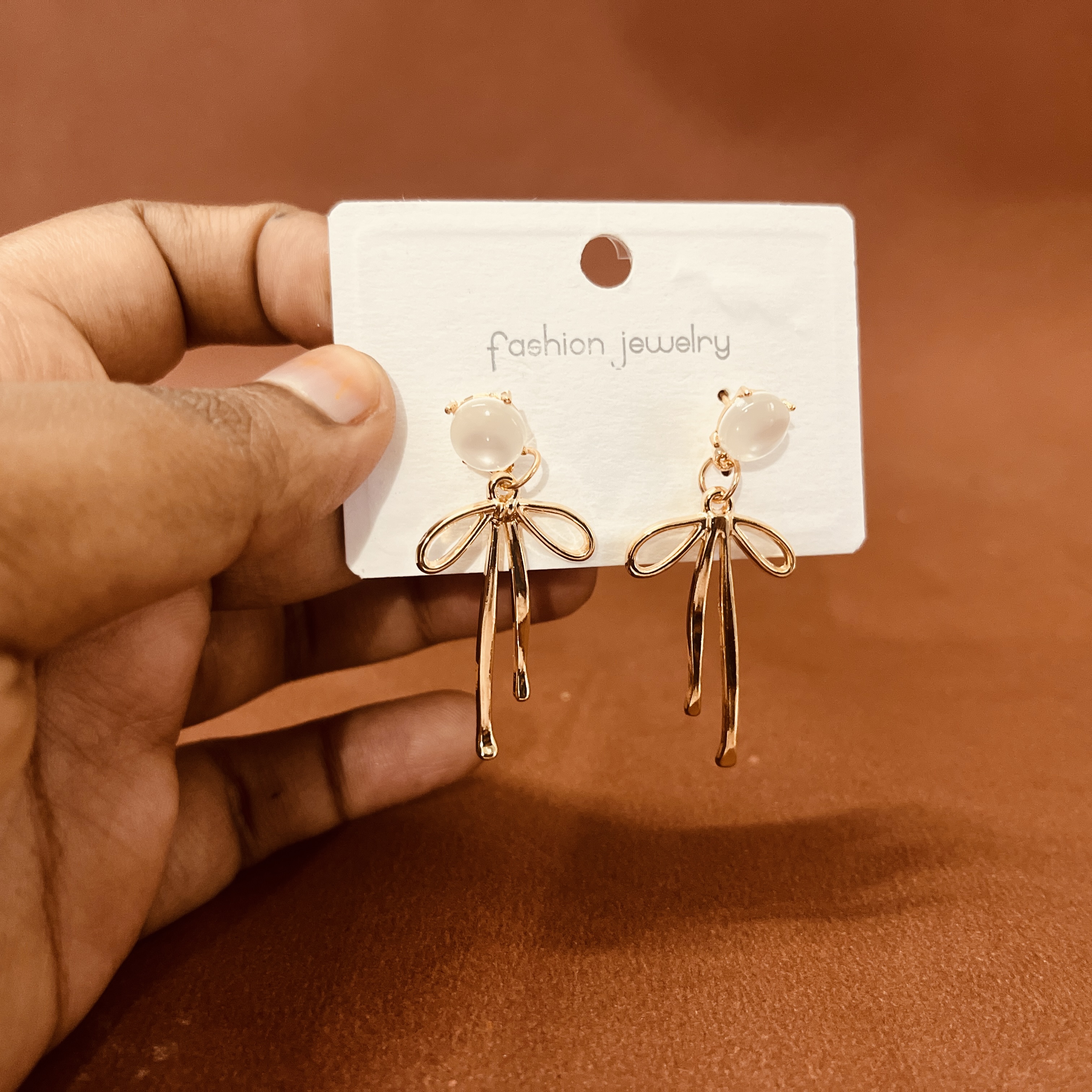 Hanging ribbon earrings 