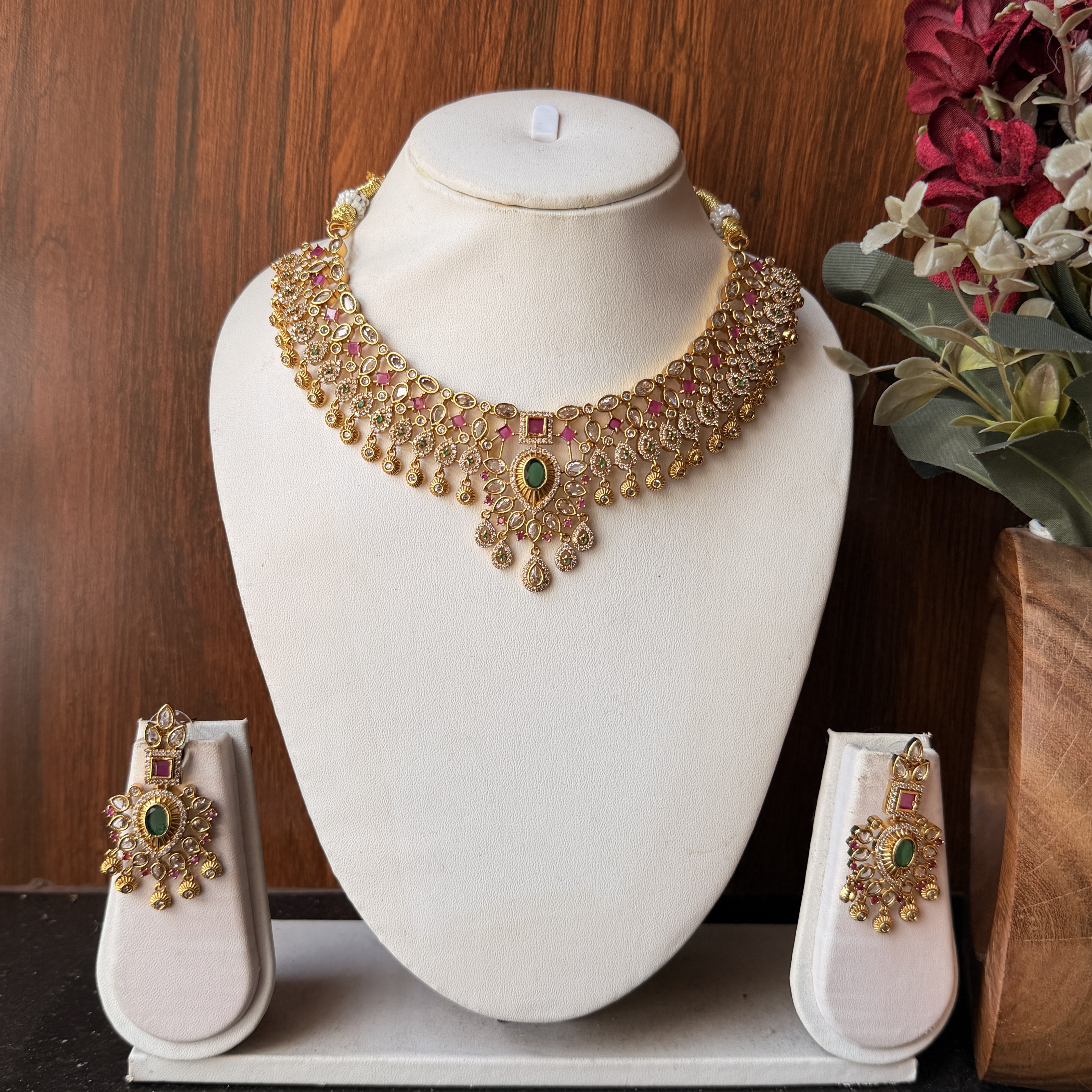 Premium multi stone necklace DLA987