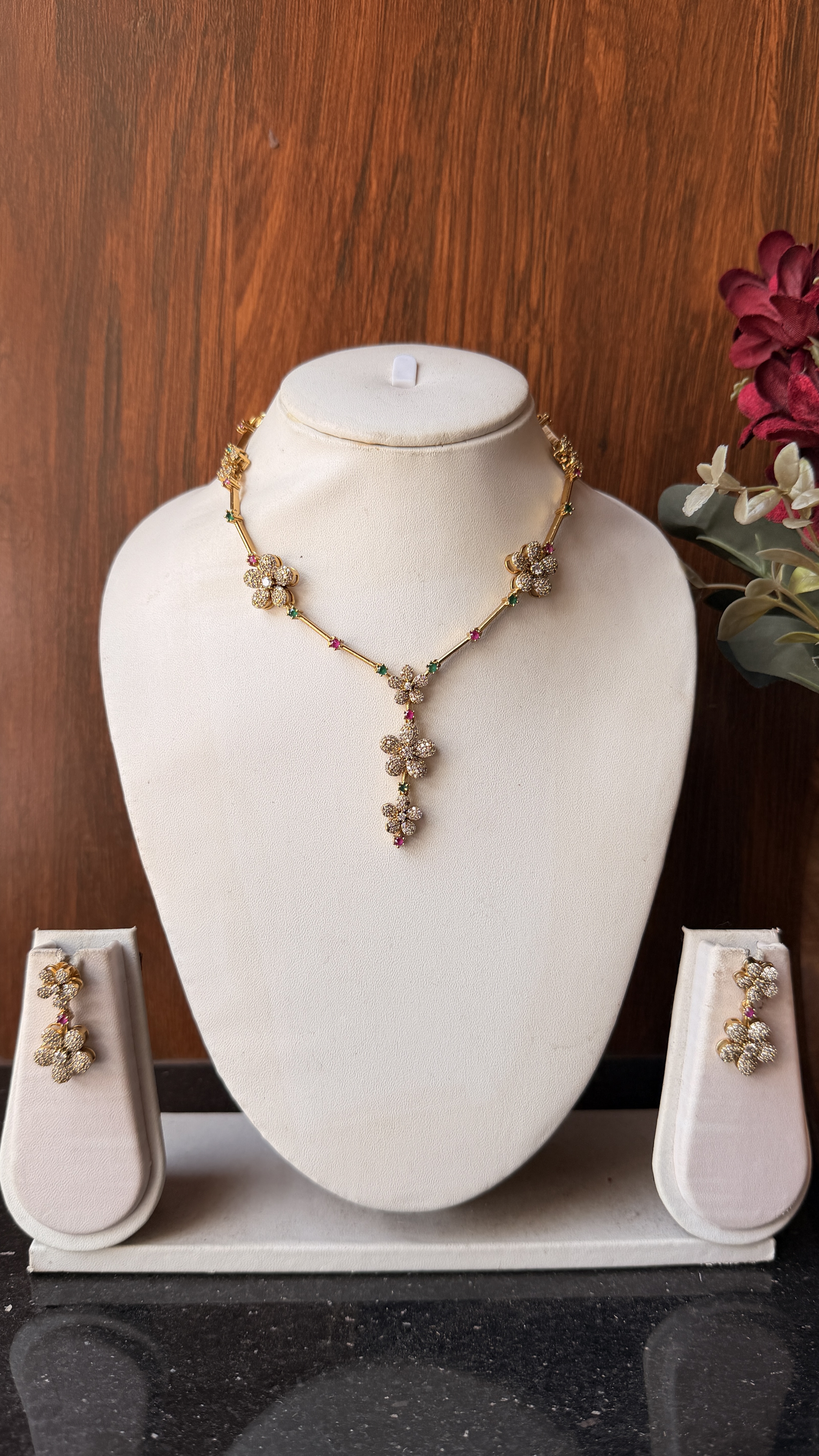 Floral  broken necklace DLA904