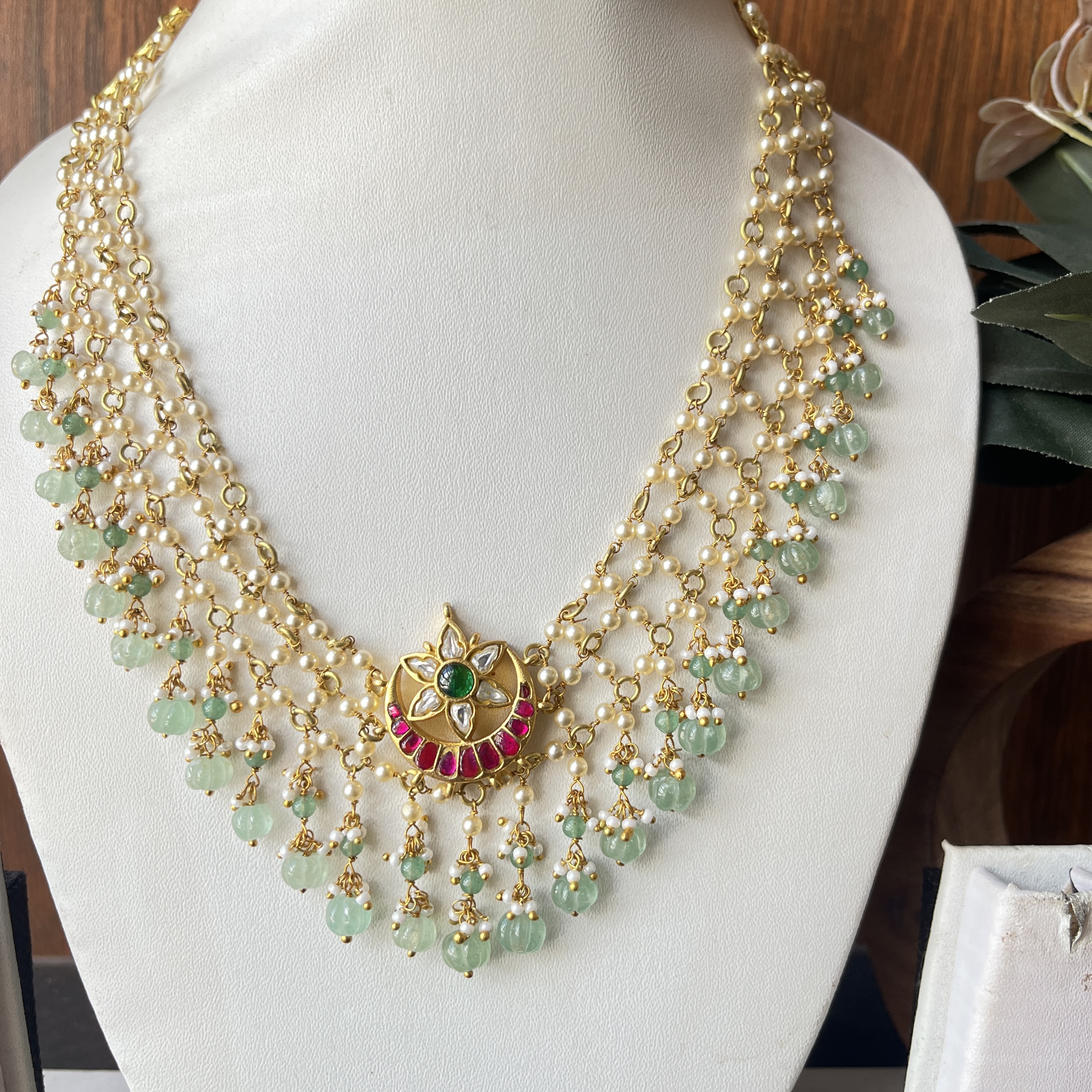 Jadau kundan pinnal neckalace JK001