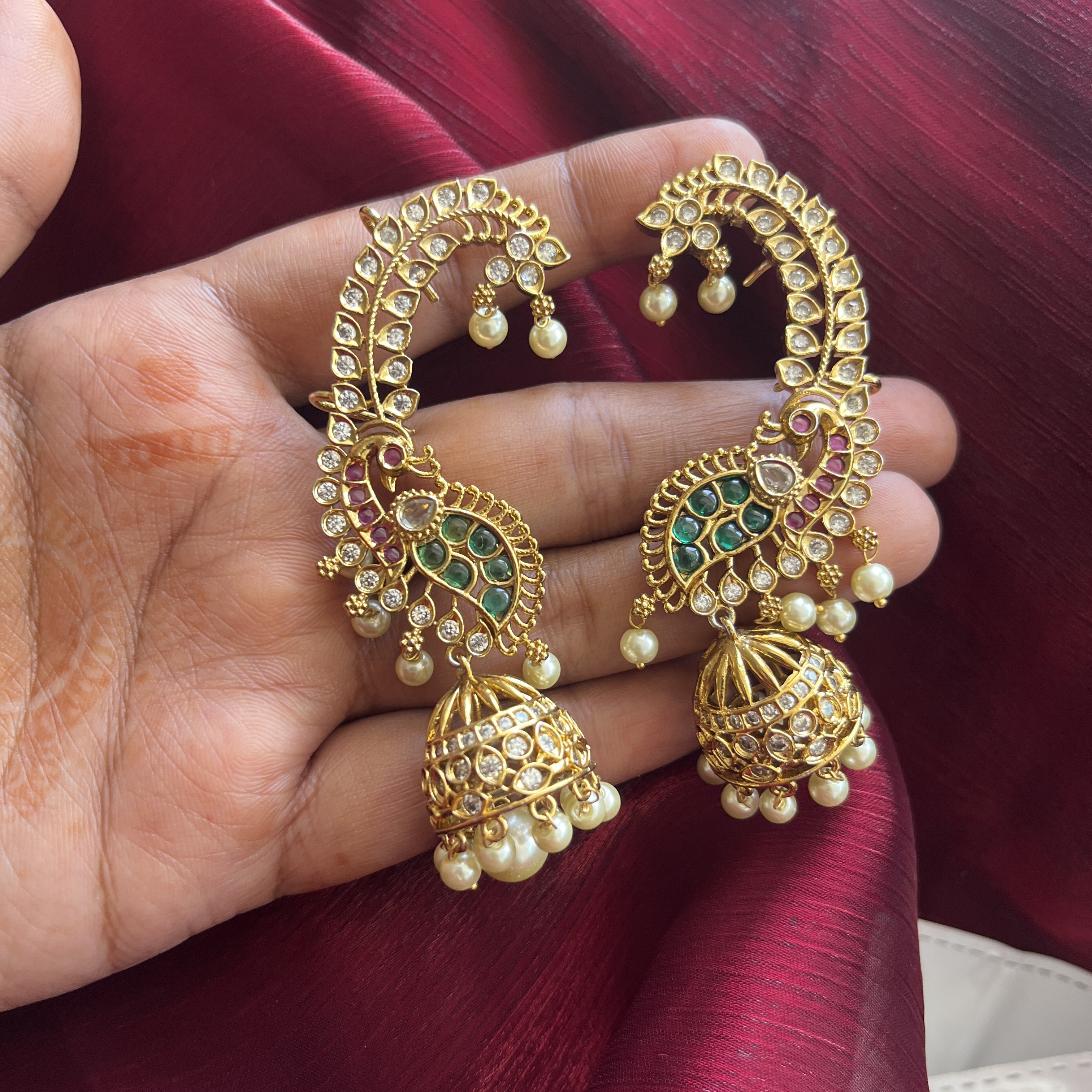 Peacock earcuffs LES002