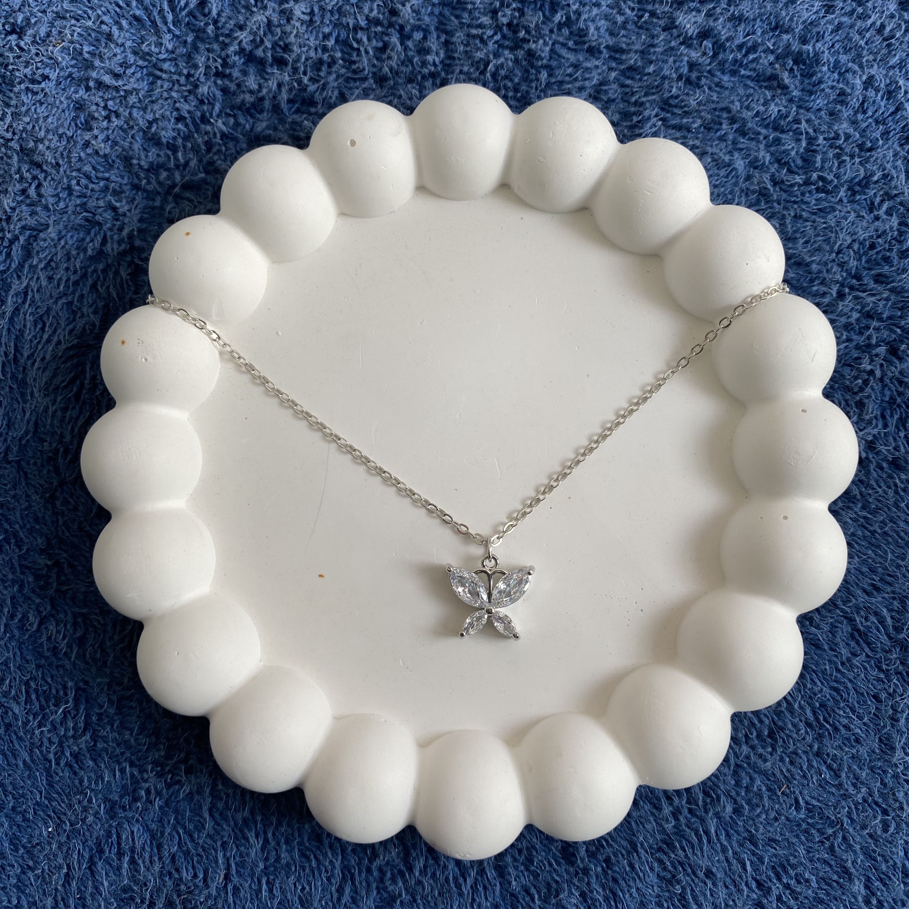 Butterfly Pendant Necklace antitarnish 