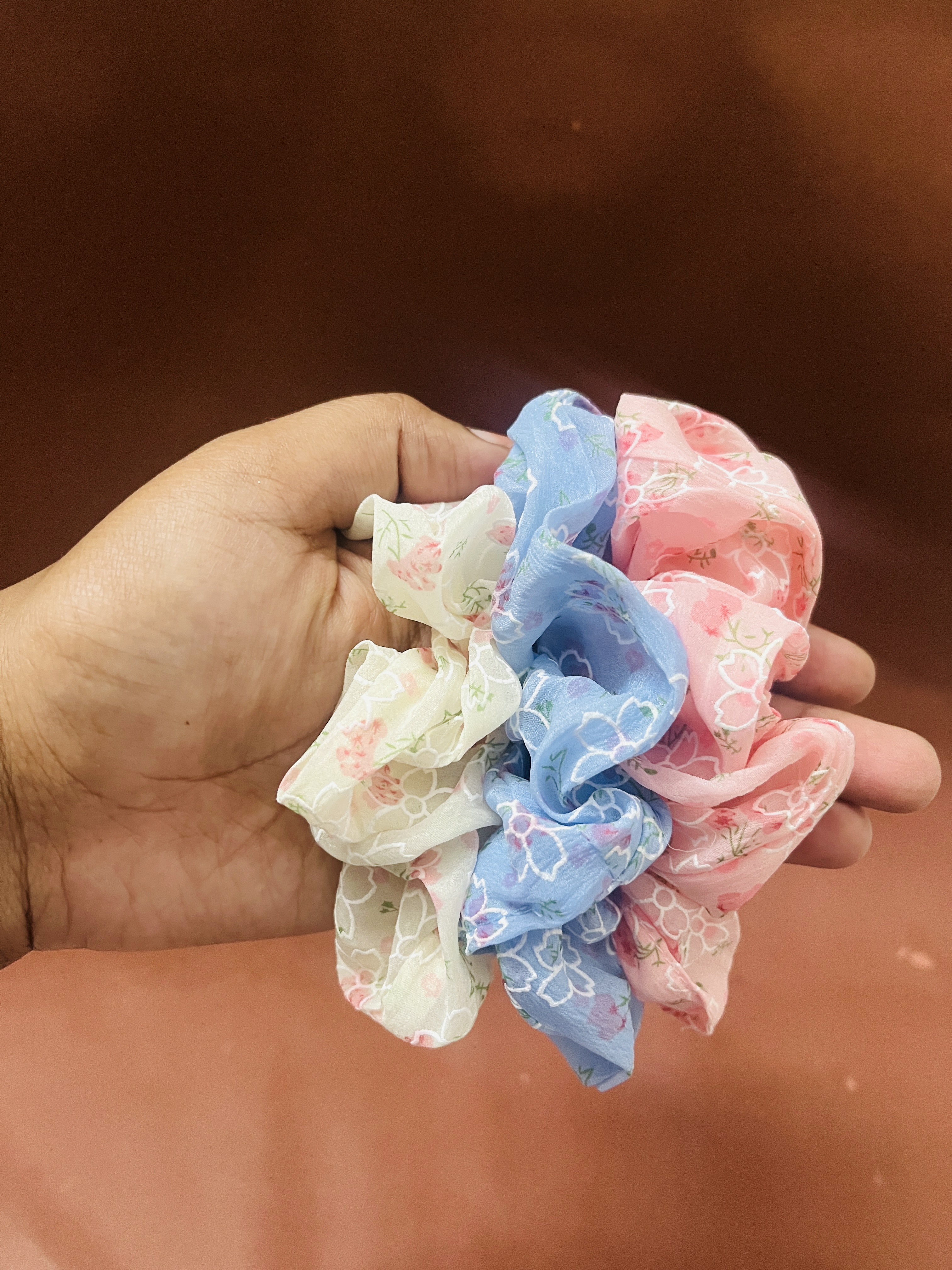 Floral Lace Hair Scrunchies premium quality