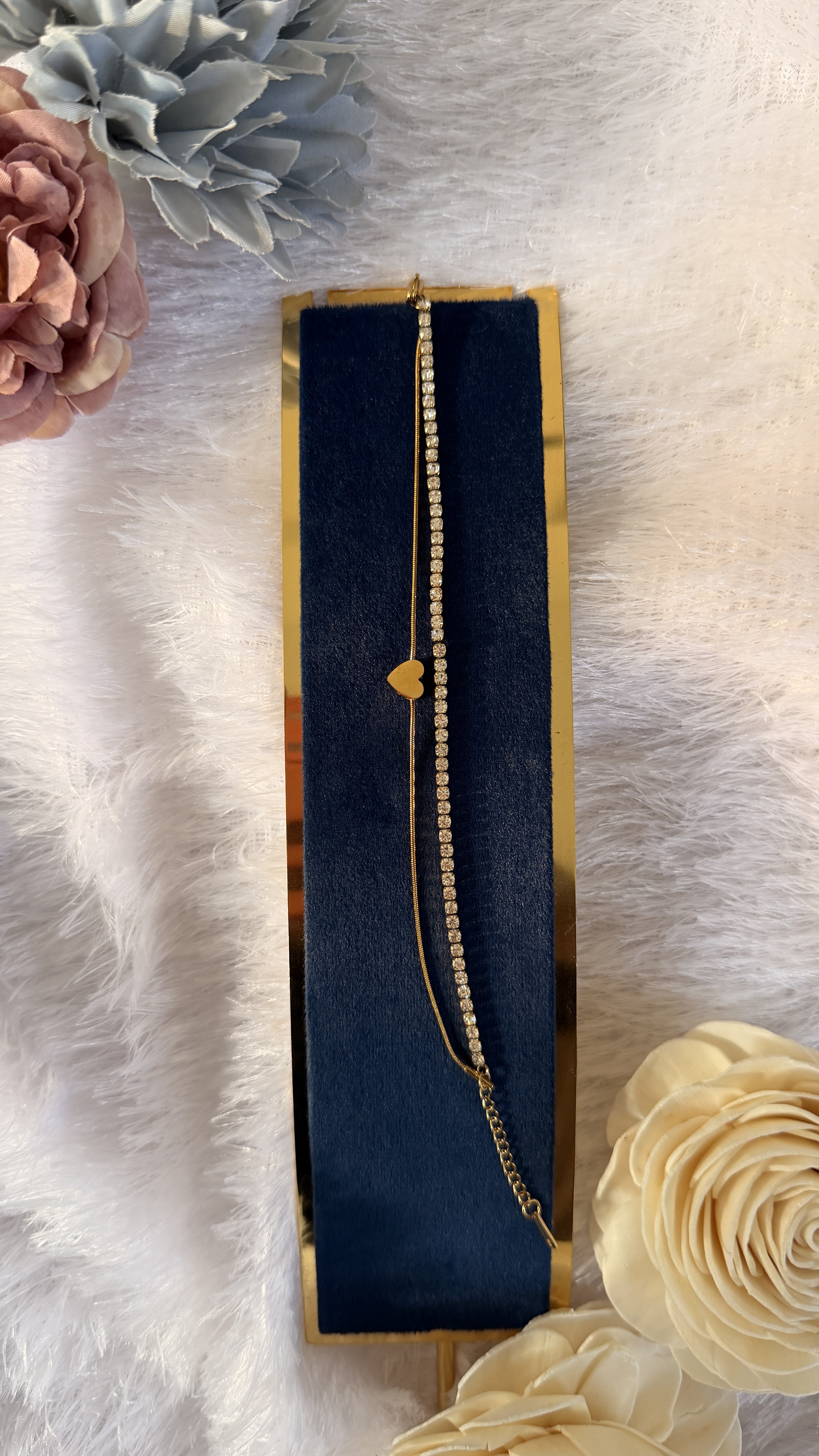 2 layer heart AT bracelet ATB879