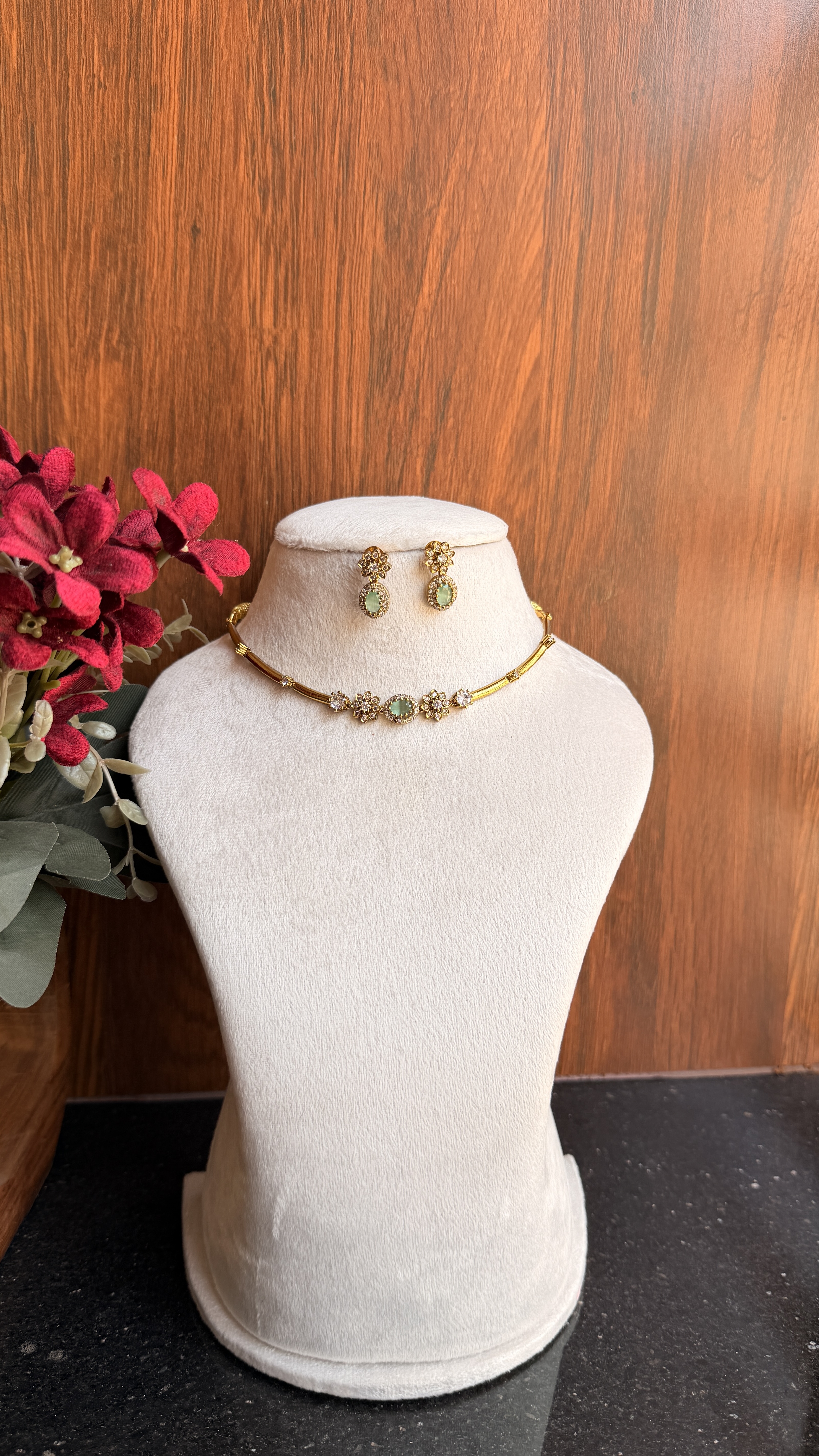 Mint green Hasli necklace HNS452