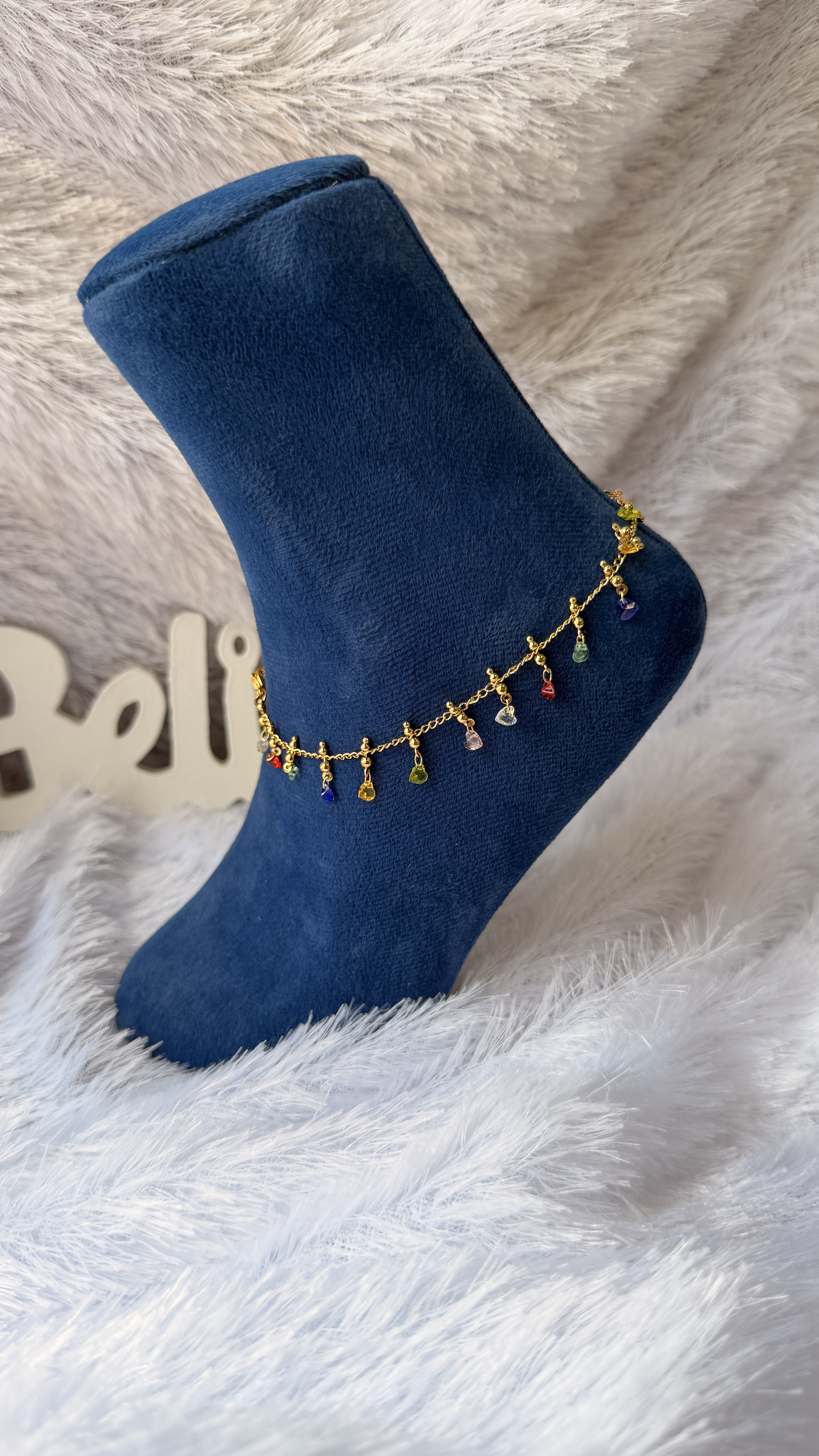 Multi gemstone anklets ATA118