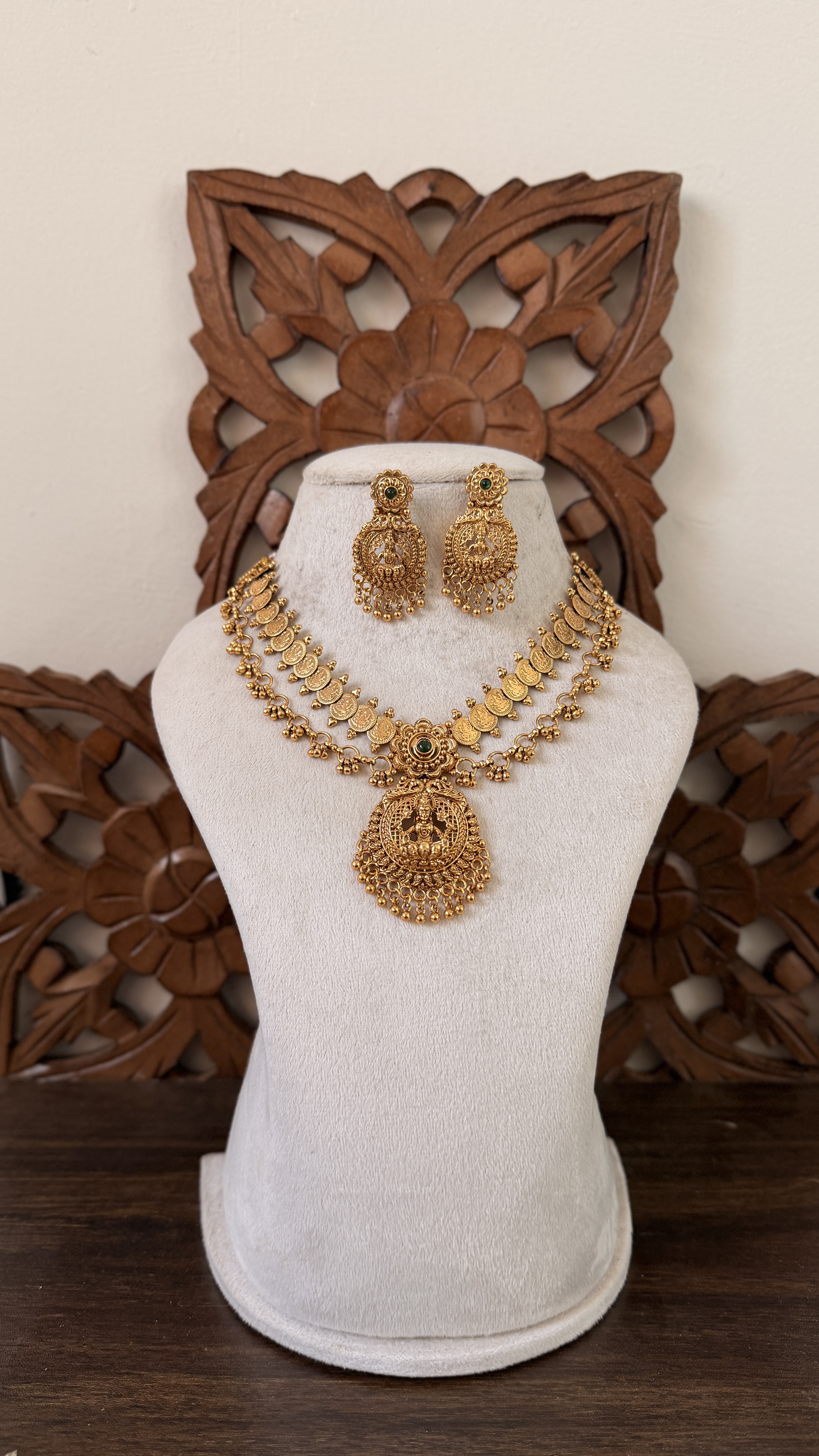 Two layer jamki necklace TNS61