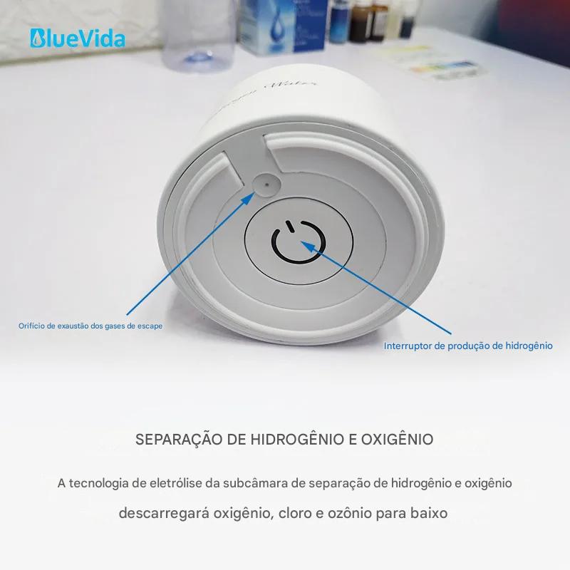 Garrafa geradora de hidrogenio Brasuca. Água e inalação.