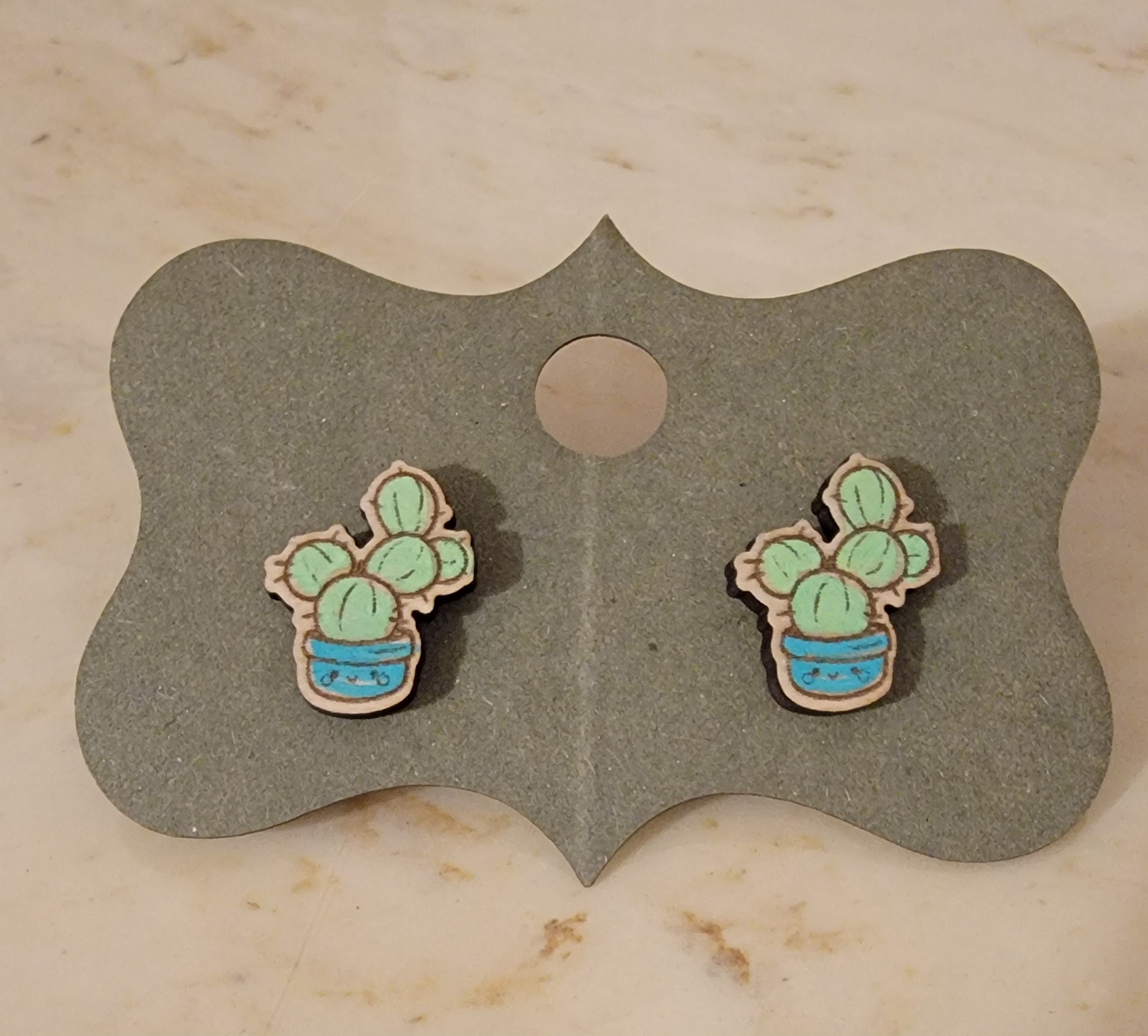 Cactus Stud Earrings