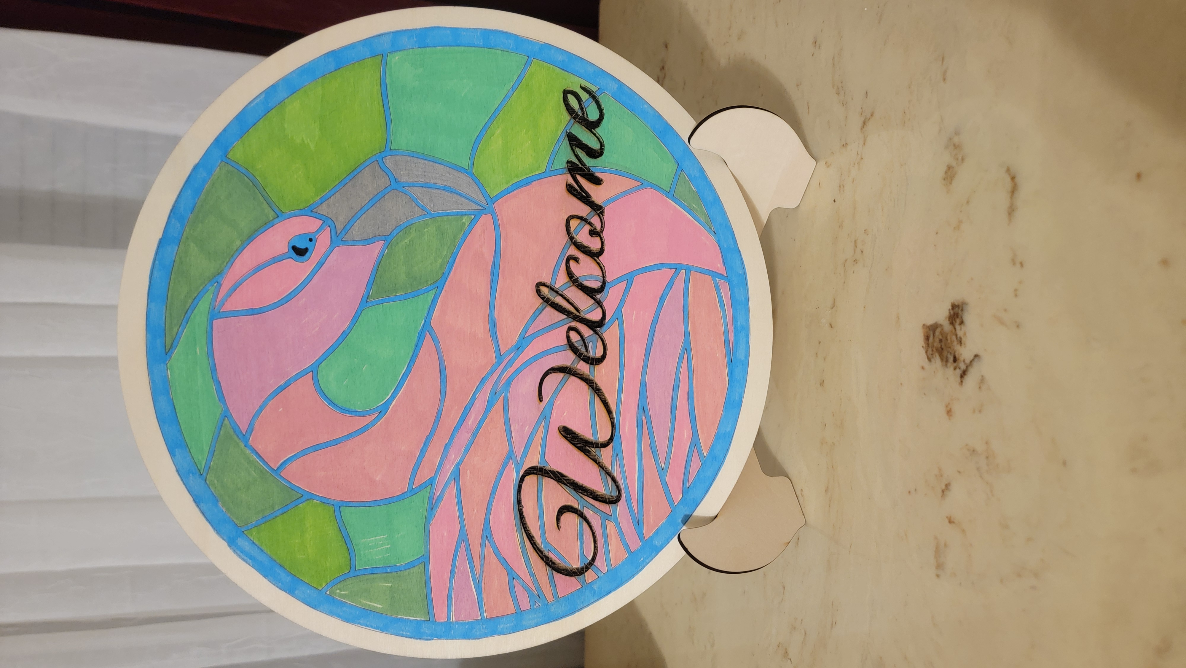 Flamingo Welcome Sign