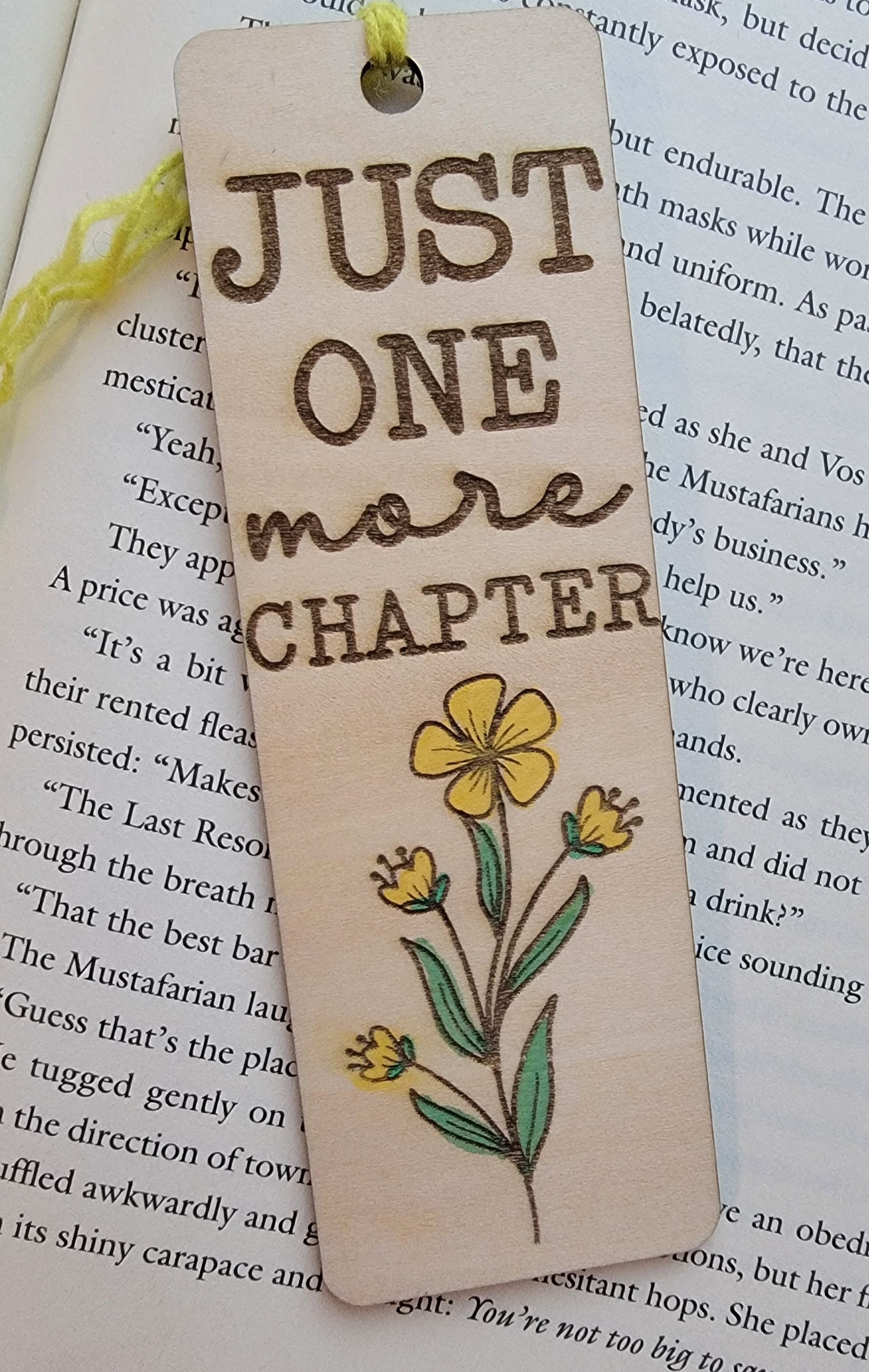 Wooden Book Lovers Bookmark - Chapter